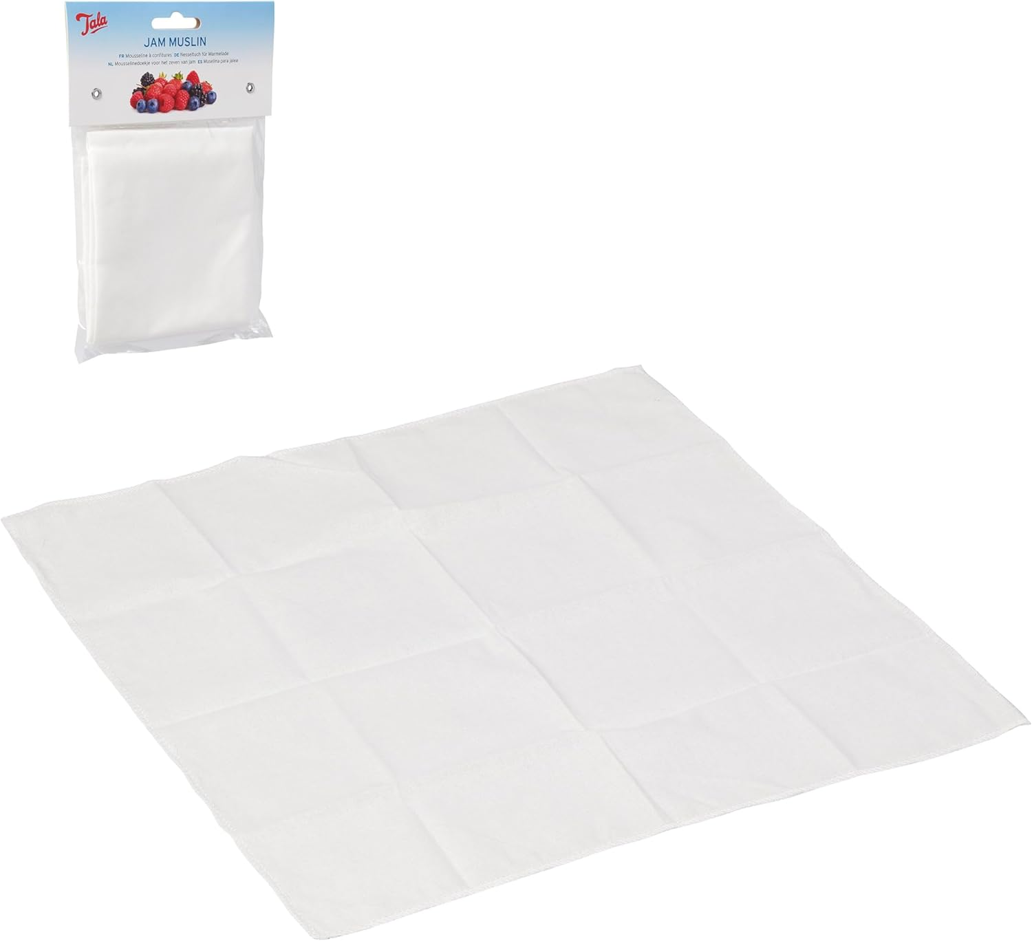 Tala Jam Muslin Cloths for Effective Straining and Washing Fruits, Made with Natural Cotton and Can Be Used as a Cheese Cloths