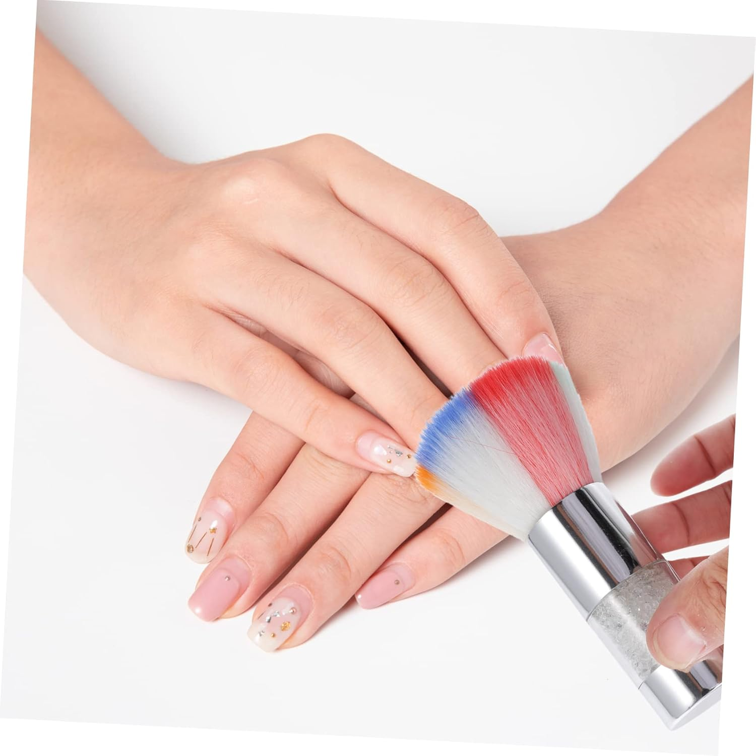 BELLIFFY Nail Cleaning Brush Nail Dusting Brush for Manicure and Pedicure Dust Remove Brush
