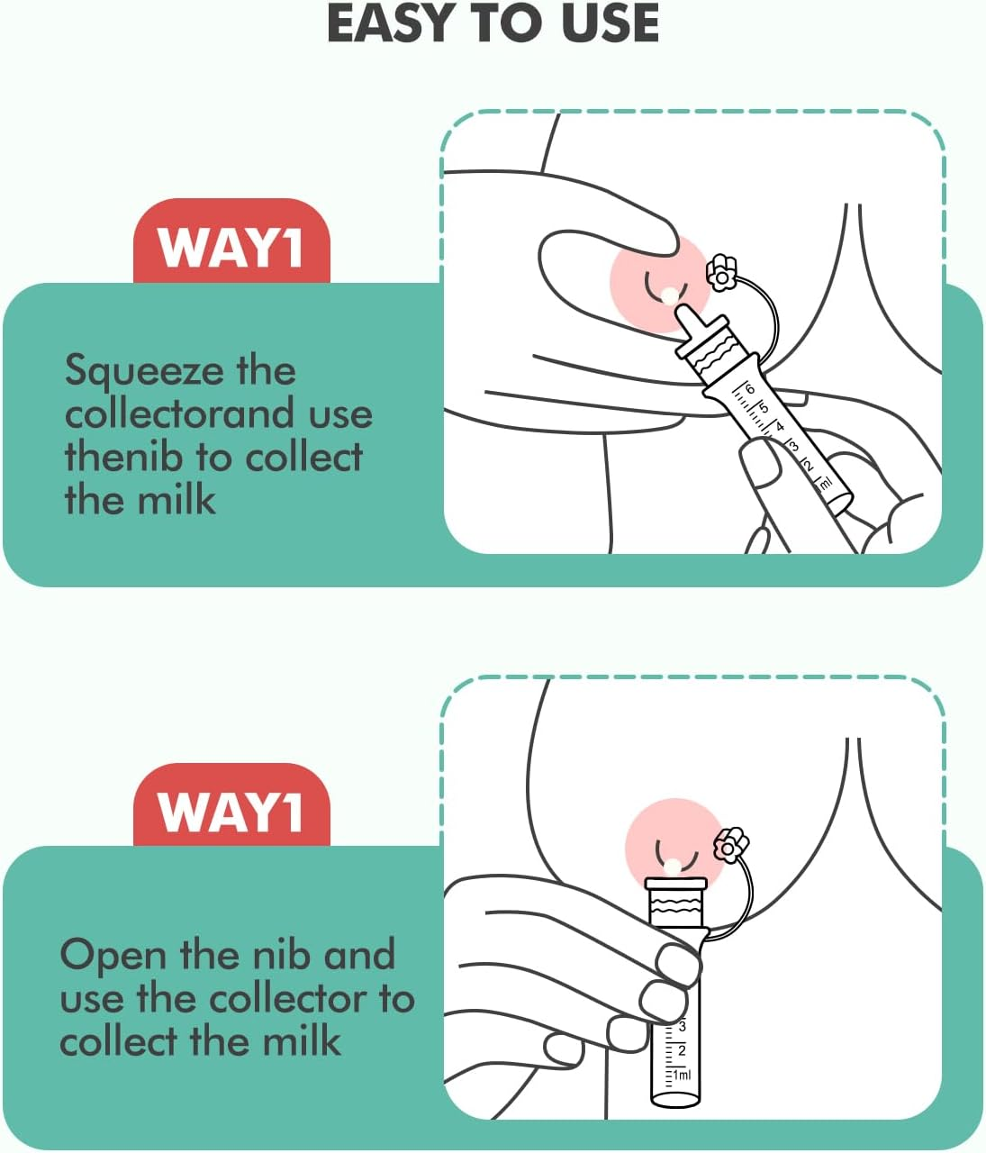 Dearlomum Colostrum Collector Kit Breast Milk Collector 6Ml/12Pcs,Reusable, Heat & Freezer Resistant, Bpa-Free with Cotton Cloth Wipe, Storage Case, Cleaning Brush