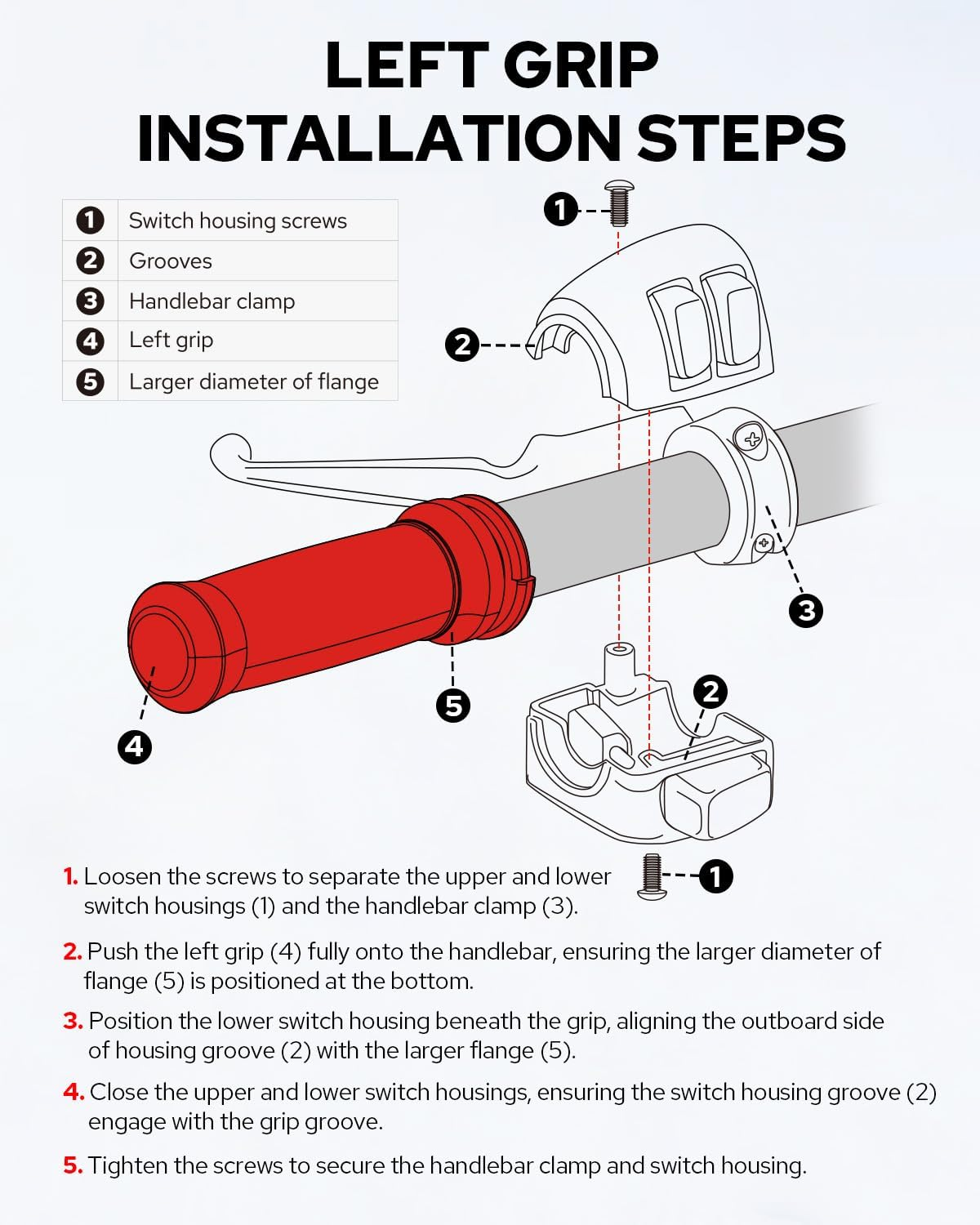 Benlari 1" Chrome CNC Handgrips Motorcycle 25 Mm Handlebar Grips Motorcycle Universal Compatible for Harley Honda Kawasaki Suzuki Yamaha Bobber - Electronic Throttle Black 1 image number 4