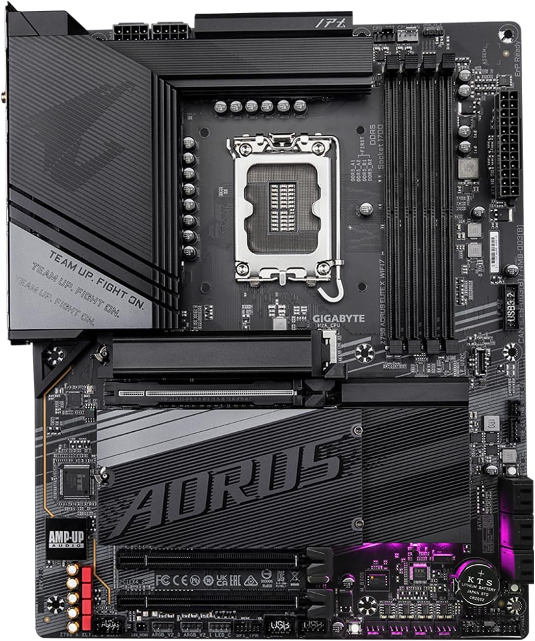 GIGABYTE Z790 AORUS Elite X WIFI7 (LGA 1700/ Intel/ Z790 X/ATX/ DDR5/ 4* M.2/ Pcie 5.0/ USB 3.2 Type-C/Wi-Fi 7/2.5Gbe Lan/Q-Flash Plus/Ez-Latch Plus/Motherboard) image number 2