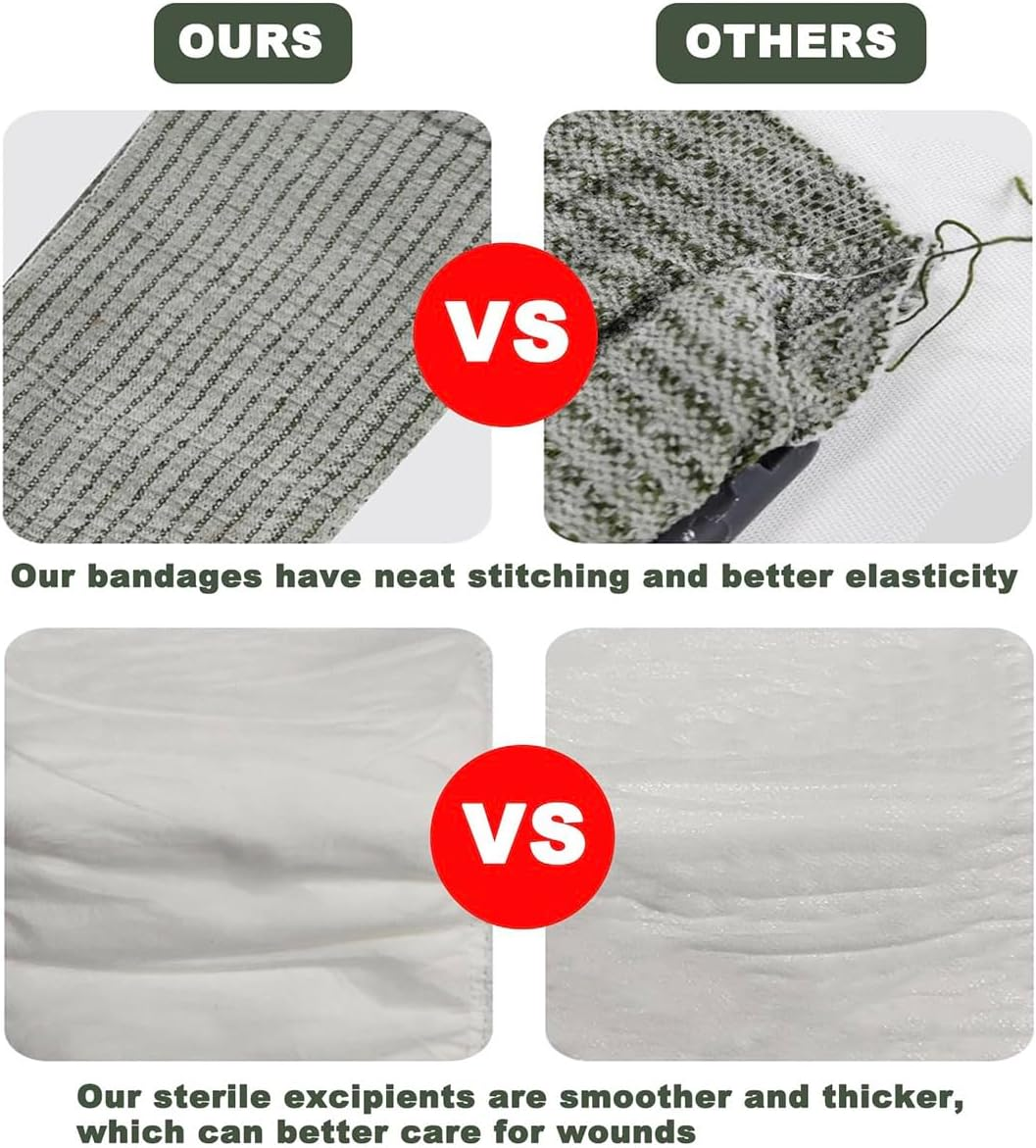 Israeli Bandages for Emergency Wound Care - Combat Trauma Dressing, Sterile Vacuum-Sealed, IFAK Supplies (4 Inches 2 Pieces) - 6 Inches 1 Piece image number 6