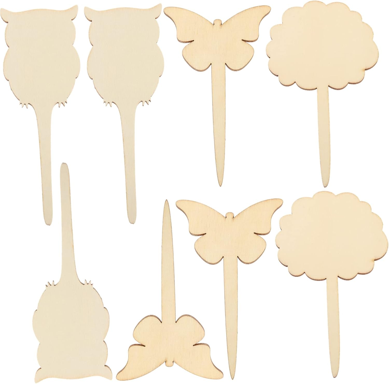 Kisangel 60Pcs Wooden Plant Labels for Flower Identification Reusable Gardening Markers for Potted Plants Garden Stake Tags for Planting image number 1