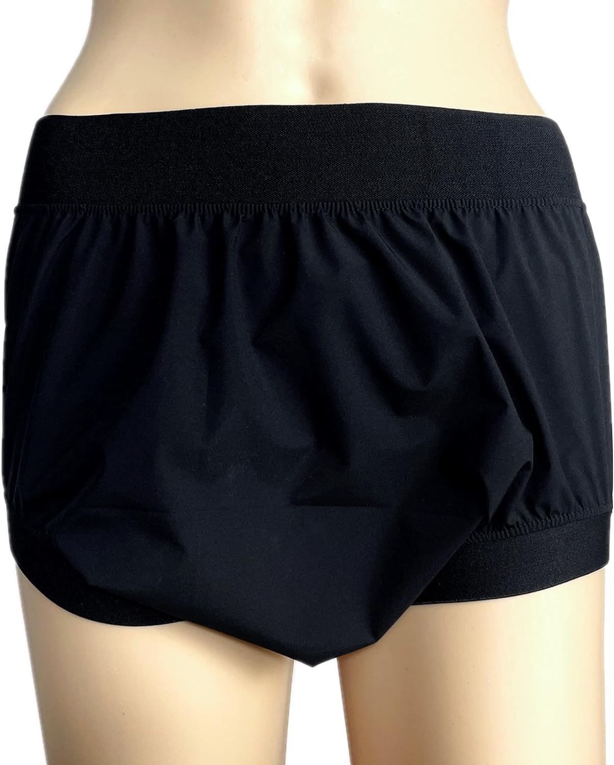 AQX Adult Plastic Pants, Reusable Waterproof Underwear for Incontinence, Leakproof High Waist Cloth Diaper Covers 2Pcs (Blackwhite-2Pcs, S) image number 5