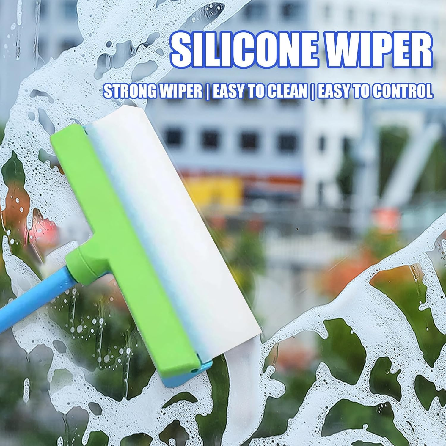 Blade Window Cleaning Kit, Aqua Blade Squeegee, Silicone Window Squeegee Kit, 3 in 1 Window Cleaning Scraper for Shower Glass Mirror Door Car image number 5