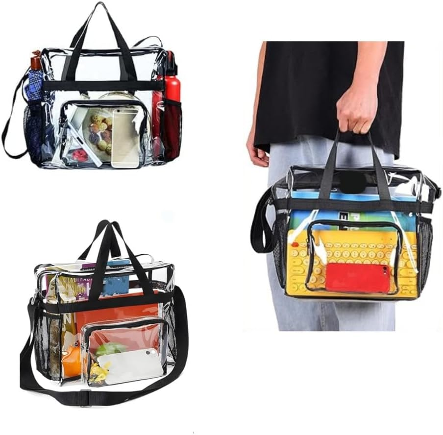 Acrylic Clear Totes Bag Women,Large Work Transparent Shoulder Handbag,Clear Tote Bag for Women for Work,Sports,Concert,Shopping image number 2
