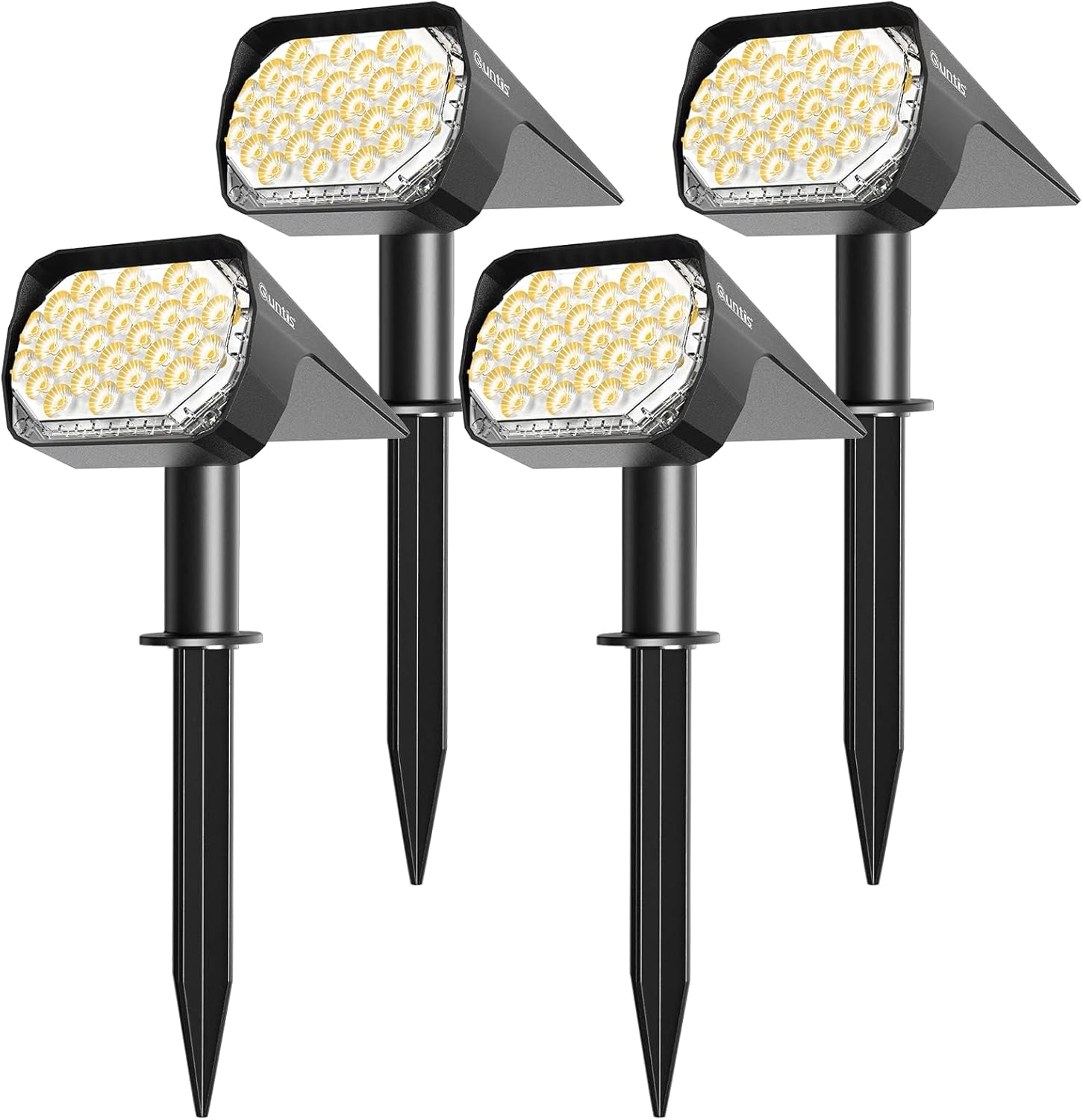 Solar Lights Outdoor, Quntis IP65 Waterproof 2-In-1 Solar Spotlights Landscape Lighting, Auto On/Off Solar Wall Lights for Garden Yard Patio Driveway Walkway Porch Pool image number 5