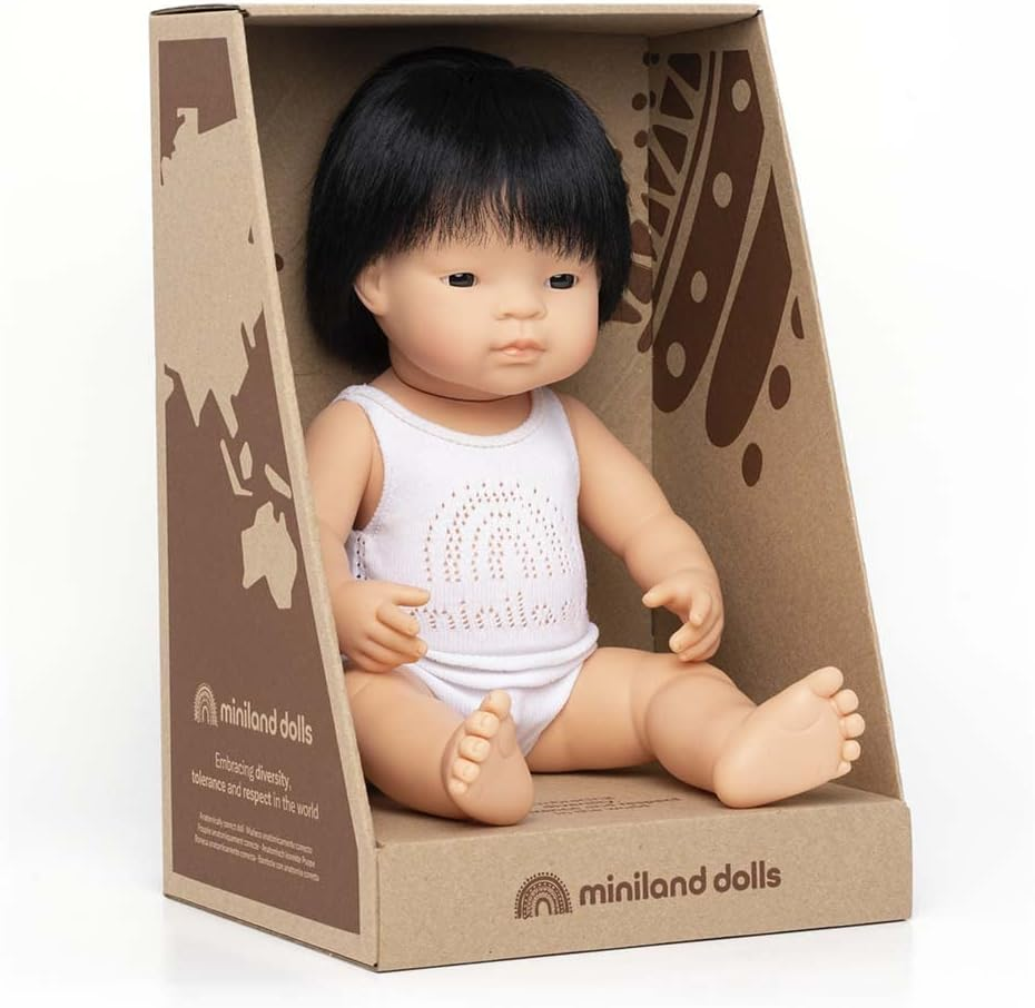 Miniland - Baby Doll - Asian Boy 38Cm image number 5