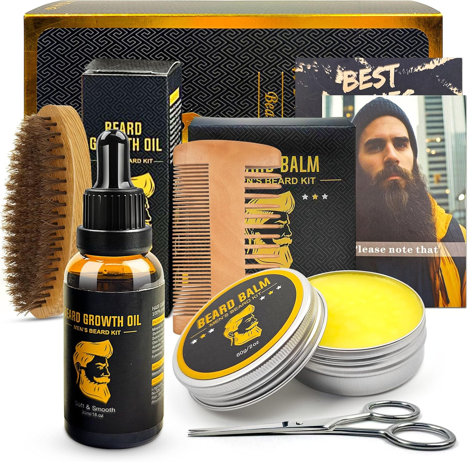 Dad Gifts for Fathers Day, Beard Grooming Kit for Men'S Grooming Routine, Anniversary & Birthday Gifts for Men/Him/Husband/Boyfriend/Brother/Stepdad/Grandpa, from Daughter Wife Kids Son image number 3