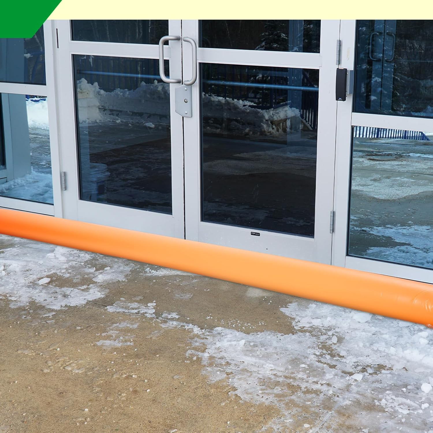 Amylove 4 Pcs PVC Inflatable Flood Barriers for Home Reusable Garage Water Barriers Flood Prevention Barriers for Flooding Rain Snow Melted Garage Door Basement Home(Orange, 6 Ft X 20 in X 12 In) image number 3