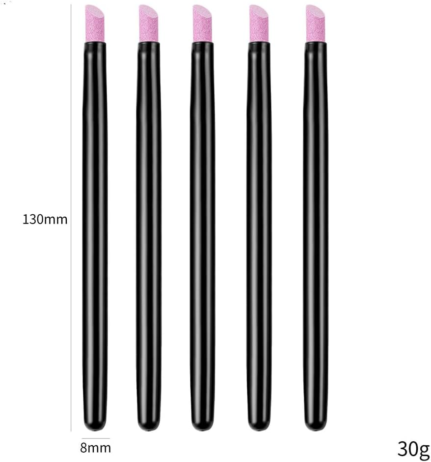 JIHUOO Cuticle File Stone Cuticle Pusher Sticks Nail Care Stone Cuticle Remover Trimmer Nail Polishing Pen Manicure Stick Tools 20Pcs image number 2