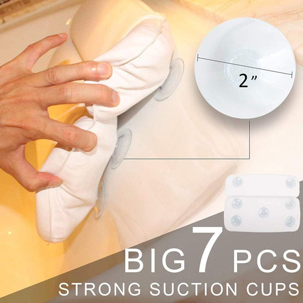 Bathtub Pillows, Non Slip Bathtub Pillow Home Spa Bath Pillow with Extra Soft & Large 2-Panel Design for Shoulder & Neck Support image number 4