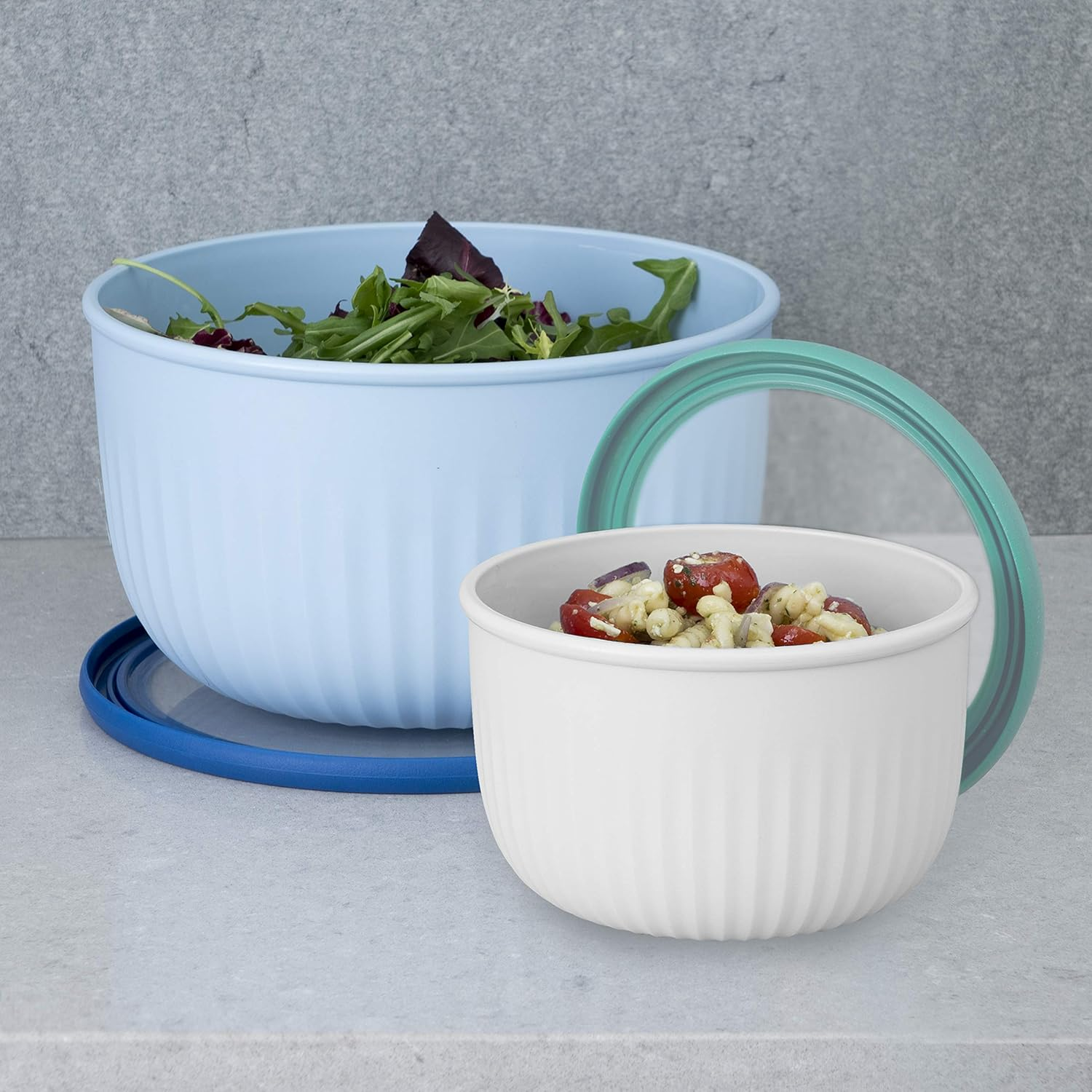 Oggi Prep and Serve Bowl with Lid, White, 568 Ml Capacity image number 2