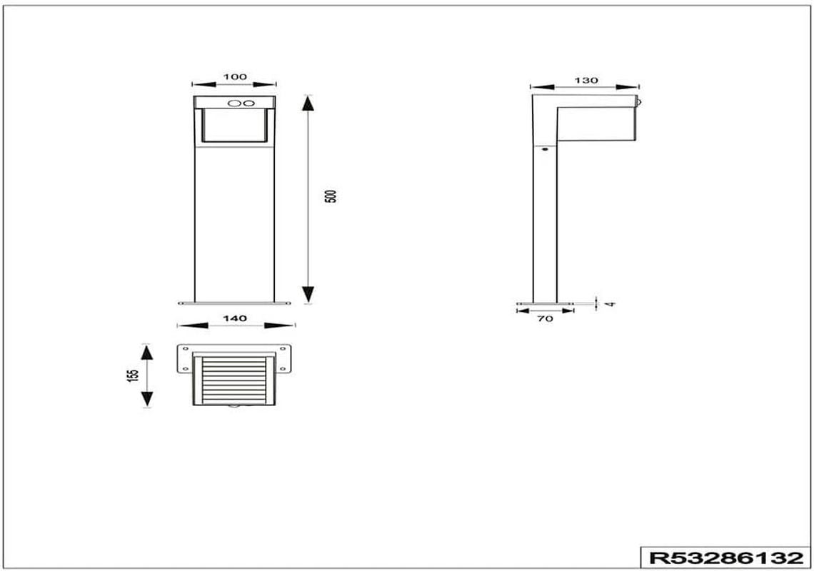 Reality Leuchten Colombo R53286132 LED Hybrid Solar Outdoor Path Light Metal Black Matte Shade Plastic White Includes 5.5 Watt LED, Motion Sensor, Twilight Sensor, Orientation Light image number 4