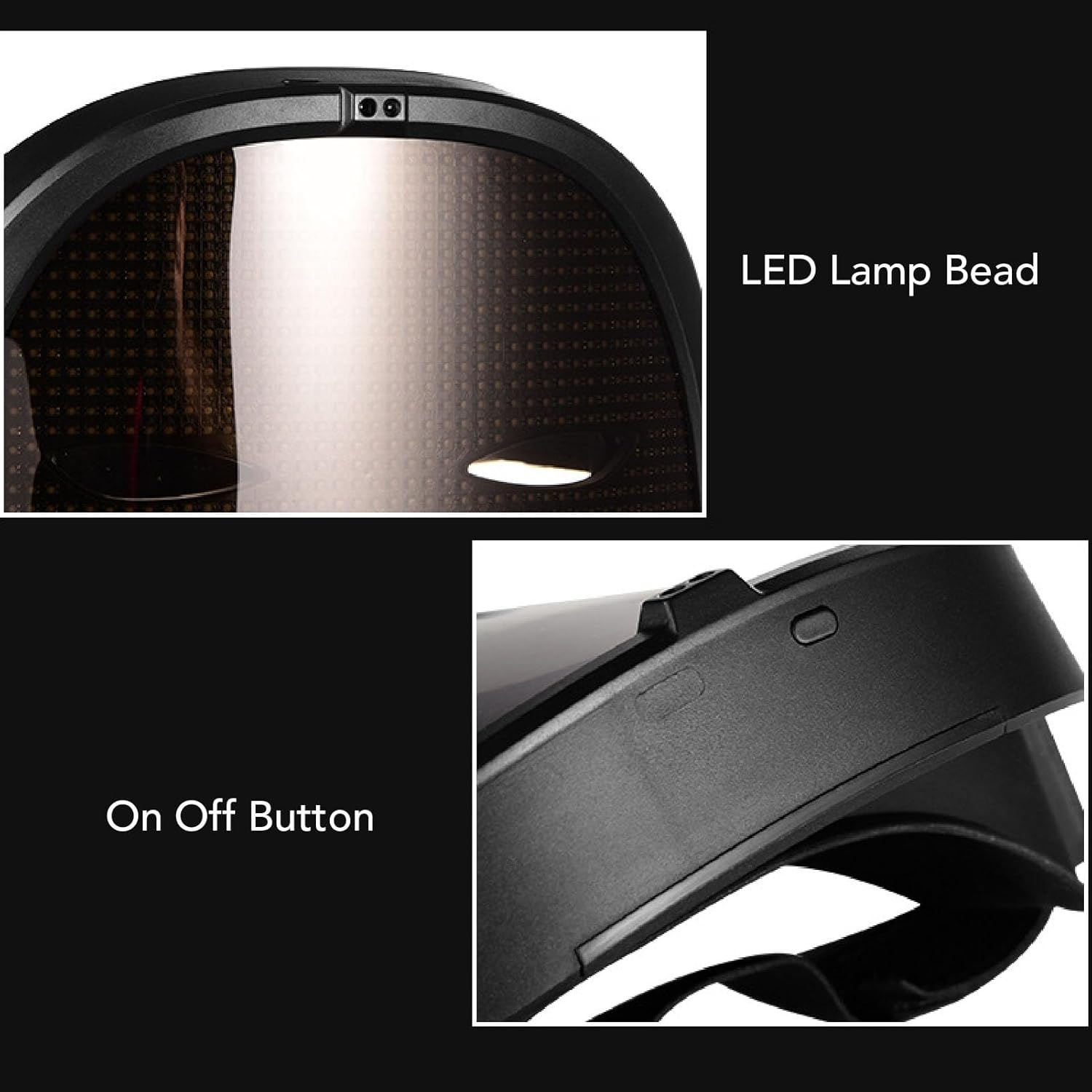 46X58 LED Lighted Face Cover, APP Control, Gesture Sensing, Customizable Patterns, Full Face Design for Adults and Kids, 3*AA Batteries, for Shining Classes APP