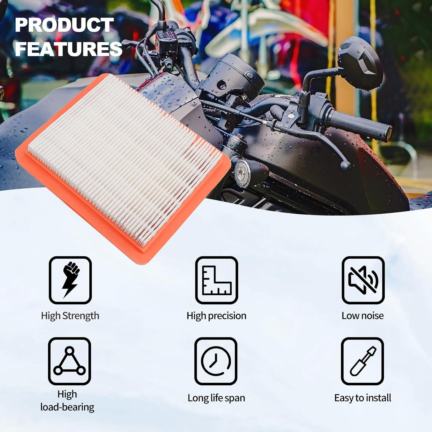 5 PCS 17211-ZL8-003 17211-ZL8-023 17211-Z8B-901 17211-ZE8-000 Air Filter Compatible with Honda Engines GC135 GC160 GC190 GCV135 GCV160, Lawn Mower Engines HRR2169PKA HRR216K9PKAA HRR216K9VKAA image number 3