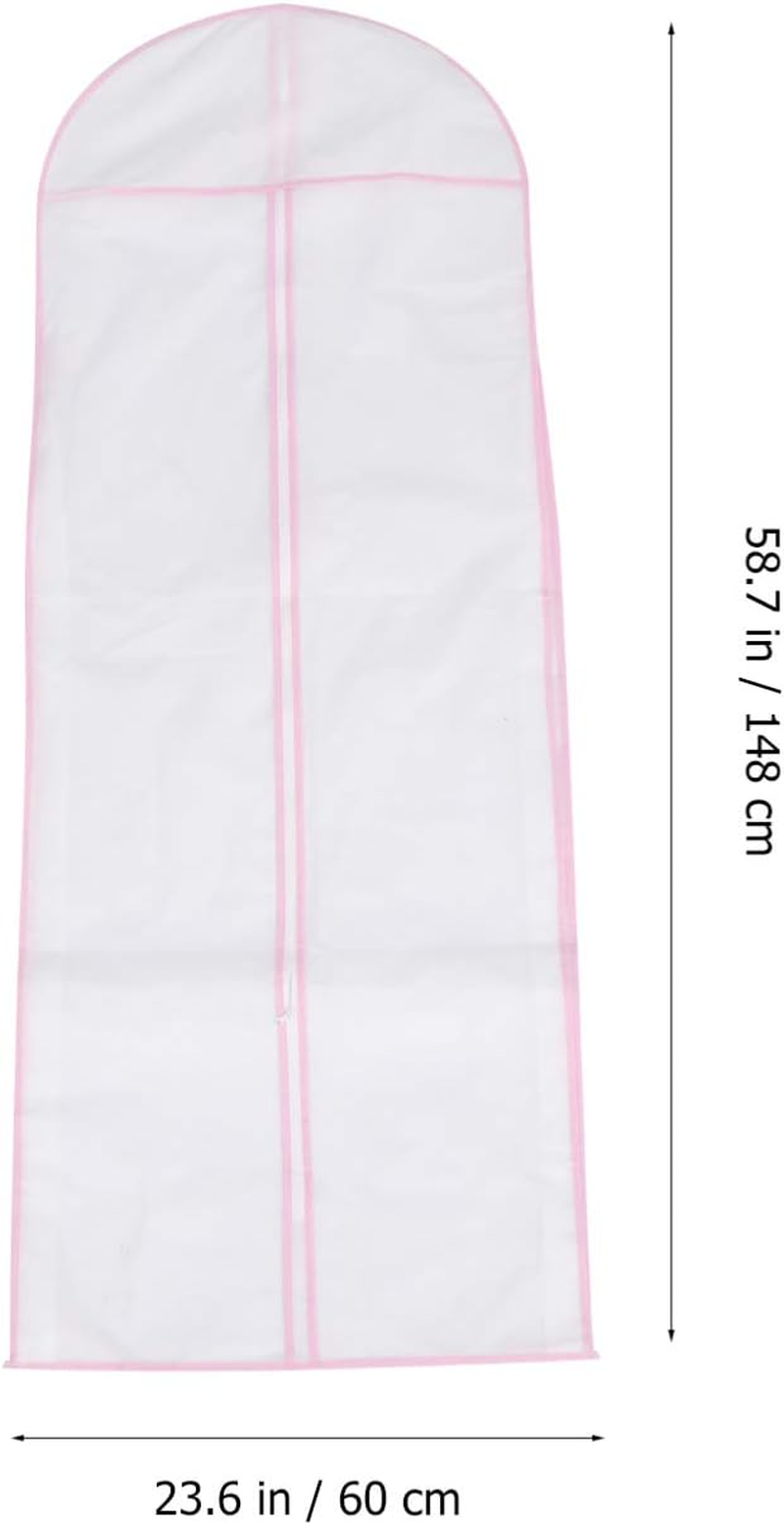 1Pc Wedding Dress Dust Cover Storage Bags for Clothes Bridal Dress Dust Cover Garment Dust Bag Long Dress Storage Bag Clothing Dust Cover Non-Woven Fabric Sofa Coat Bridesmaid image number 3