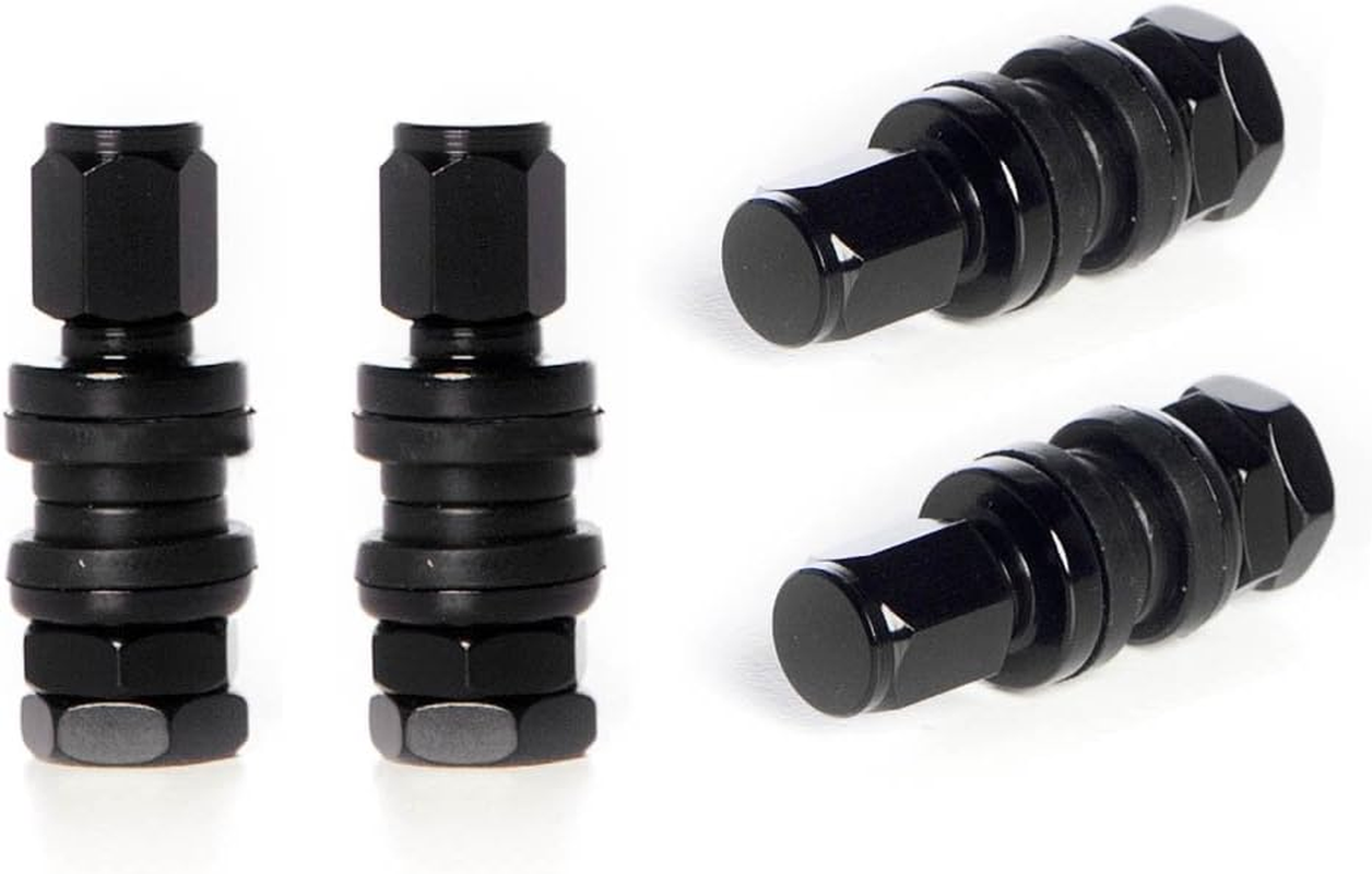 Circuit Performance VS33 Shorty Black Bolt-In Valve Stems (Set of 4) image number 1