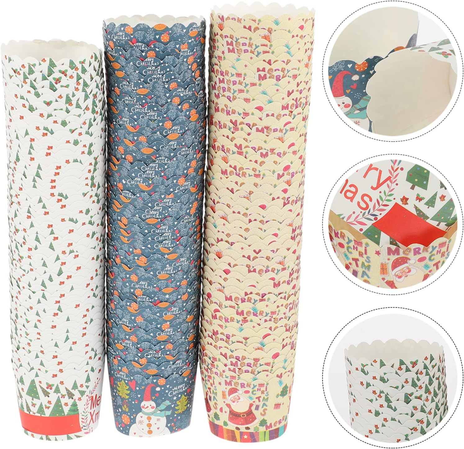 150Pcs Cake S Muffin Cups Baking Cupcake Tools Xmas Muffin Cups Dessert Cup image number 4