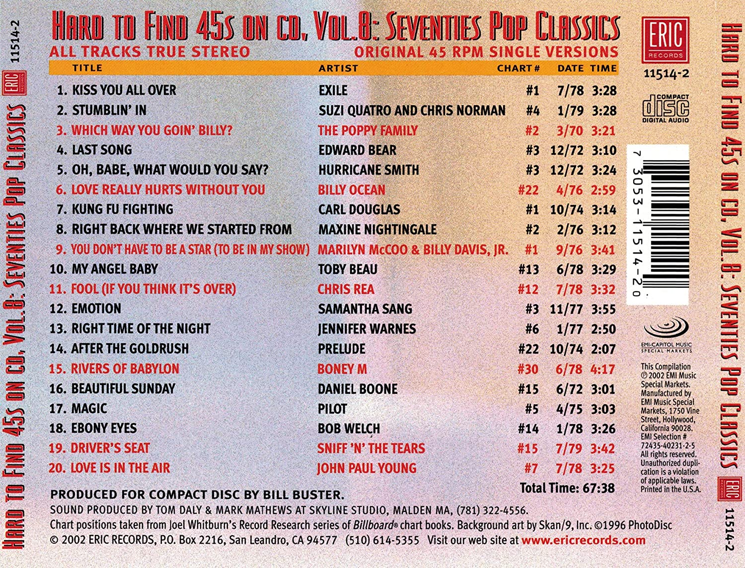 Hard-To-Find 45'S on Cd Vol.8: 70S Pop Classics image number 2