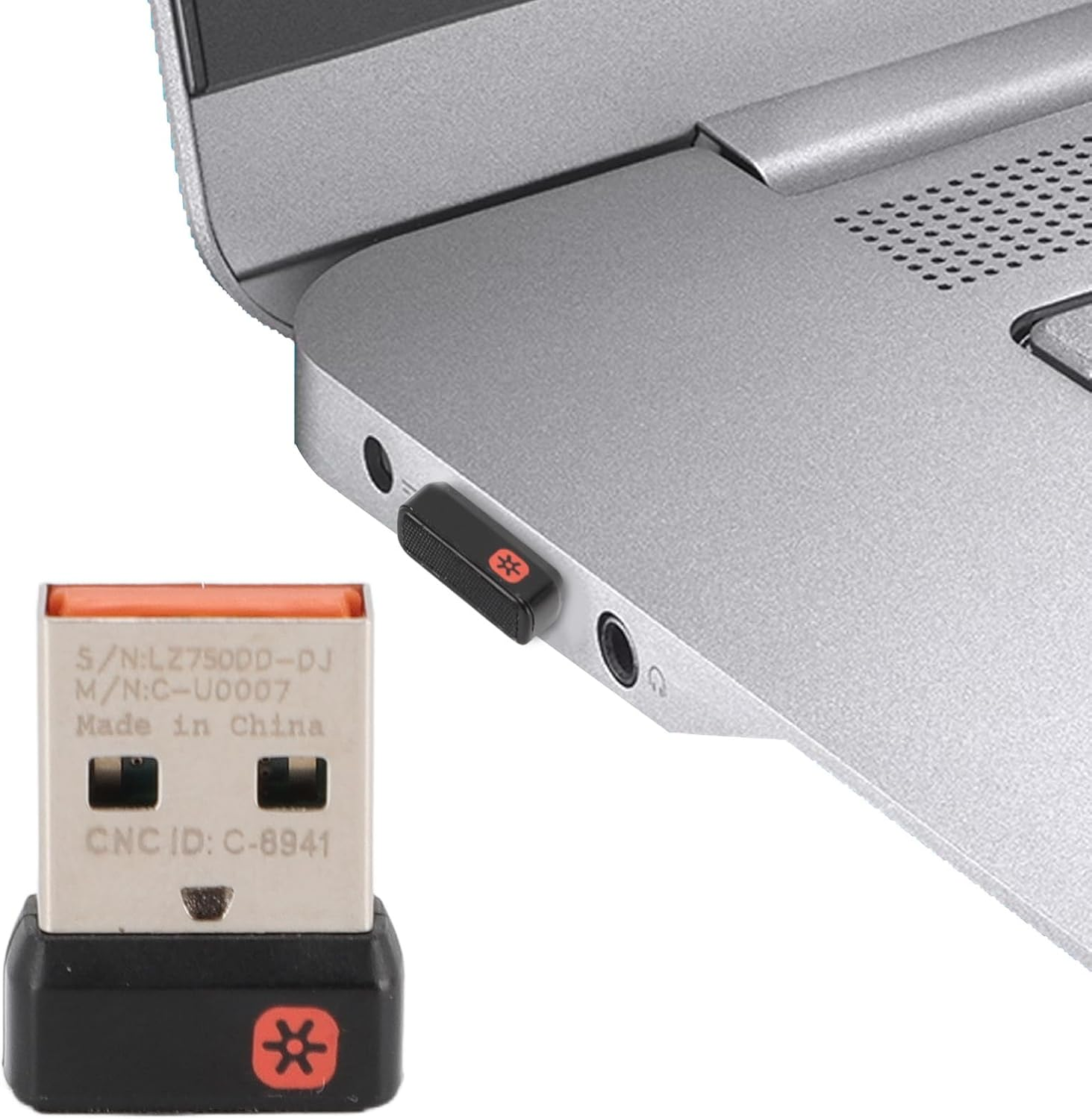 C U0007 Unifying Receiver, 2.4Ghz Cordless Receiver, Keyboard Dongle Replacement, for K340 K350 Keyboard, for M505 M705 M905 Mouse Model