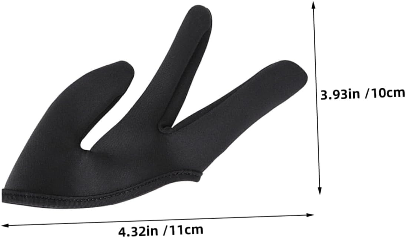 ZUNOXAZ 2Pcs Heat Resistant Thermal Hair Styling Gloves Lightweight Three Finger Covers for Curling and Straightening Insulation for Safe Hair Dyeing at Home and Salon