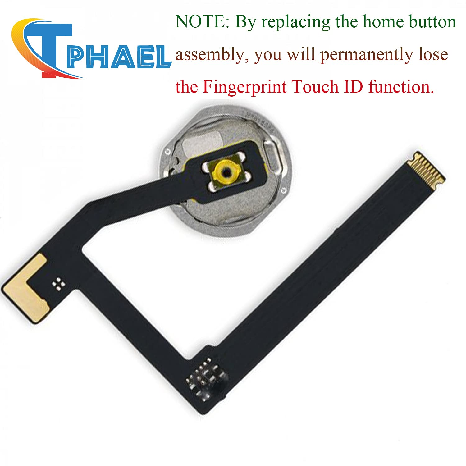 Tphaeay Black Home Button Replacement Compatible with Ipad Mini 5 7.9&rdquo; 2019 A2133 A2124 A2125 A2126 Incl Flex Ribbon Cable Connector and Screwdriver image number 6