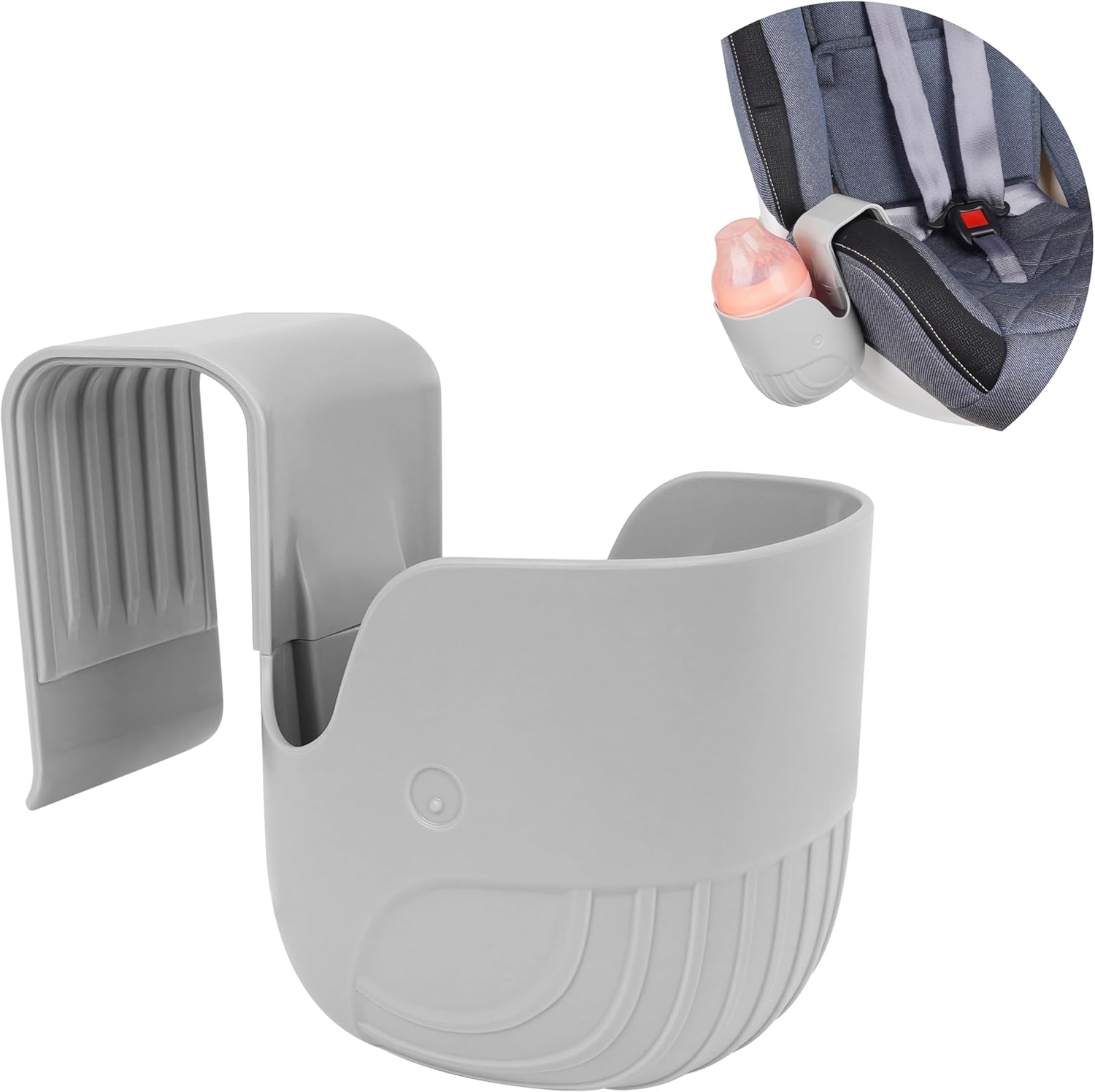 Universal Cup Holder for Car Seats, Baby Strollers, Wheelchairs, and More &ndash; Grey (1) image number 2