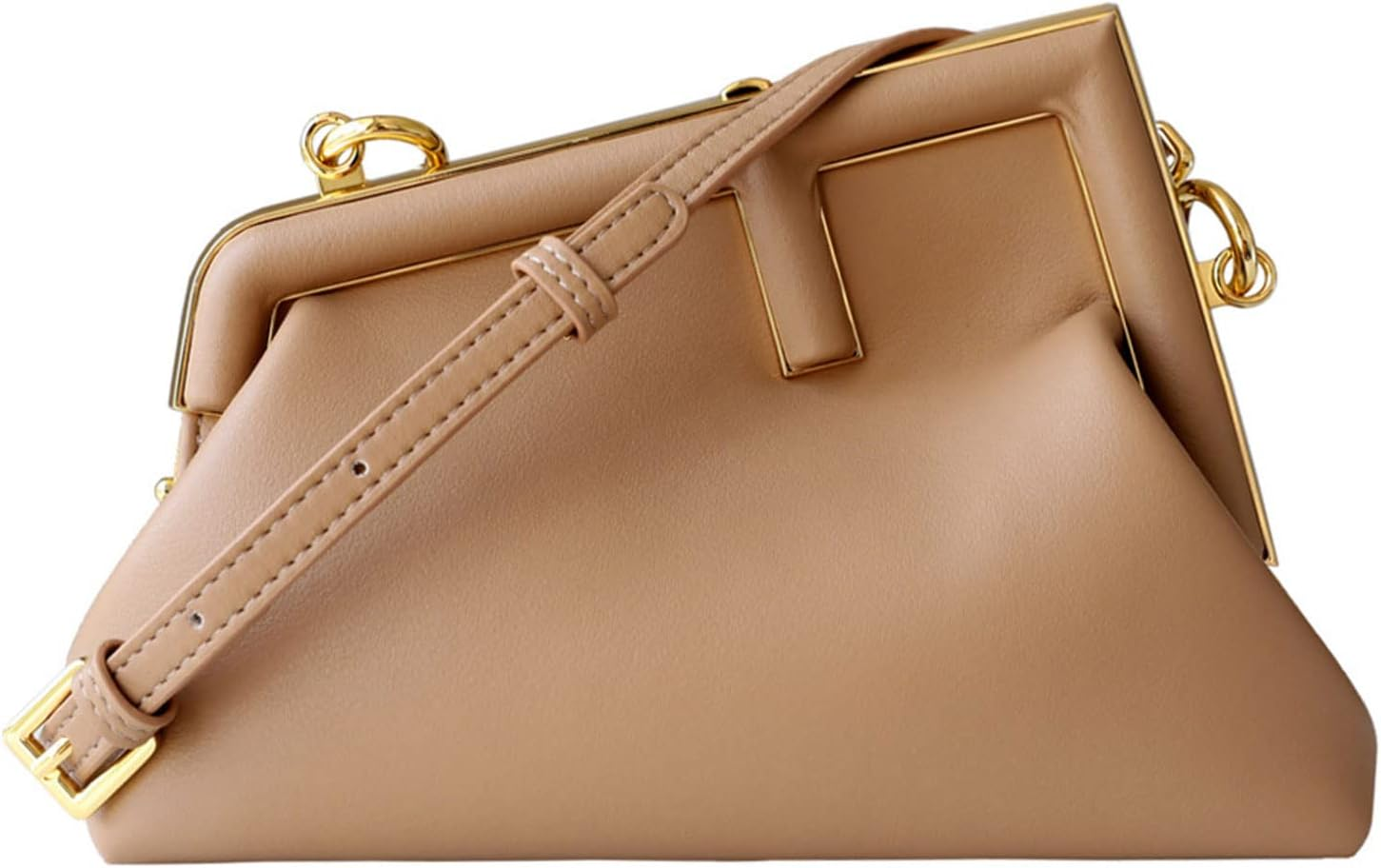 Women Clutch Purse Crossbody Bags,Pu Leather Shoulder Bag with Metal Clasp Closure Cross Body Handbags