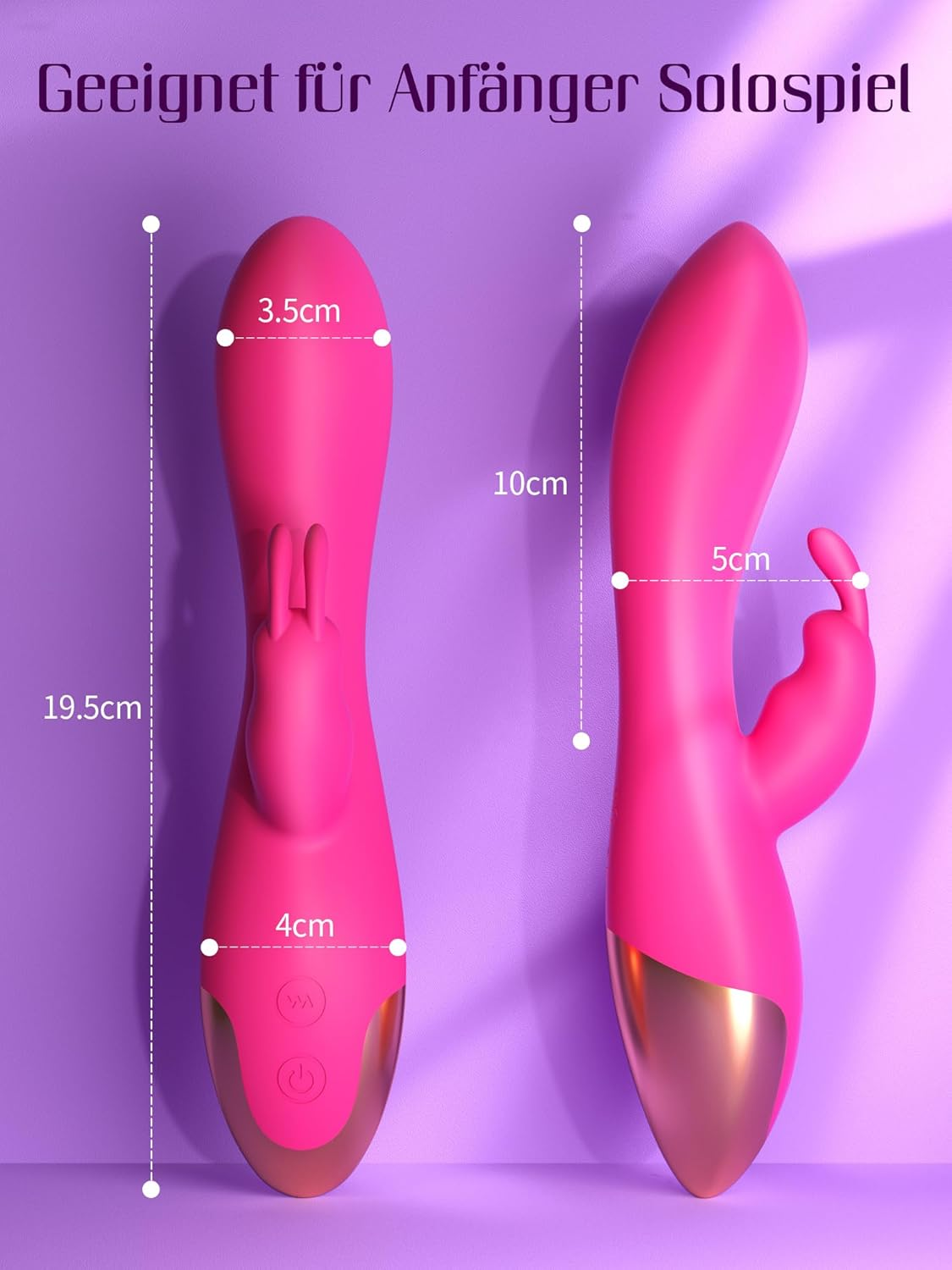 HIVEFUN Rabbit Vibrator Sex Toys for Clitoris G-Spot Stimulation, Adult Toys Anal Dildo with 10 Powerful Vibrations Dual Motor Stimulator, Waterproof Dildos Vibrators Sex Toy for Women or Couple Fun image number 4