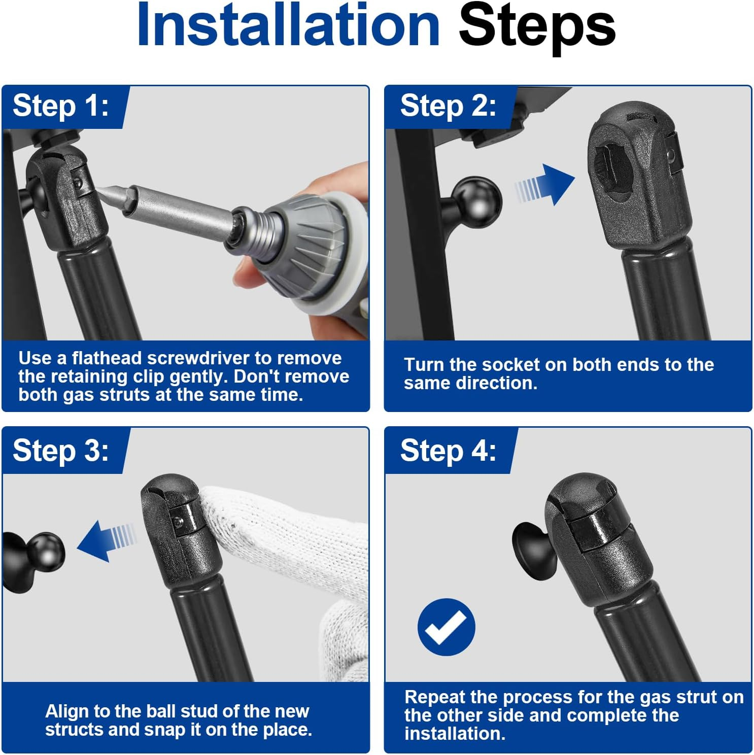 Krimocy Gas Struts 325Mm 160N Shocks Spring Lift Support for Toyota 1921VR Inc Hilux image number 2