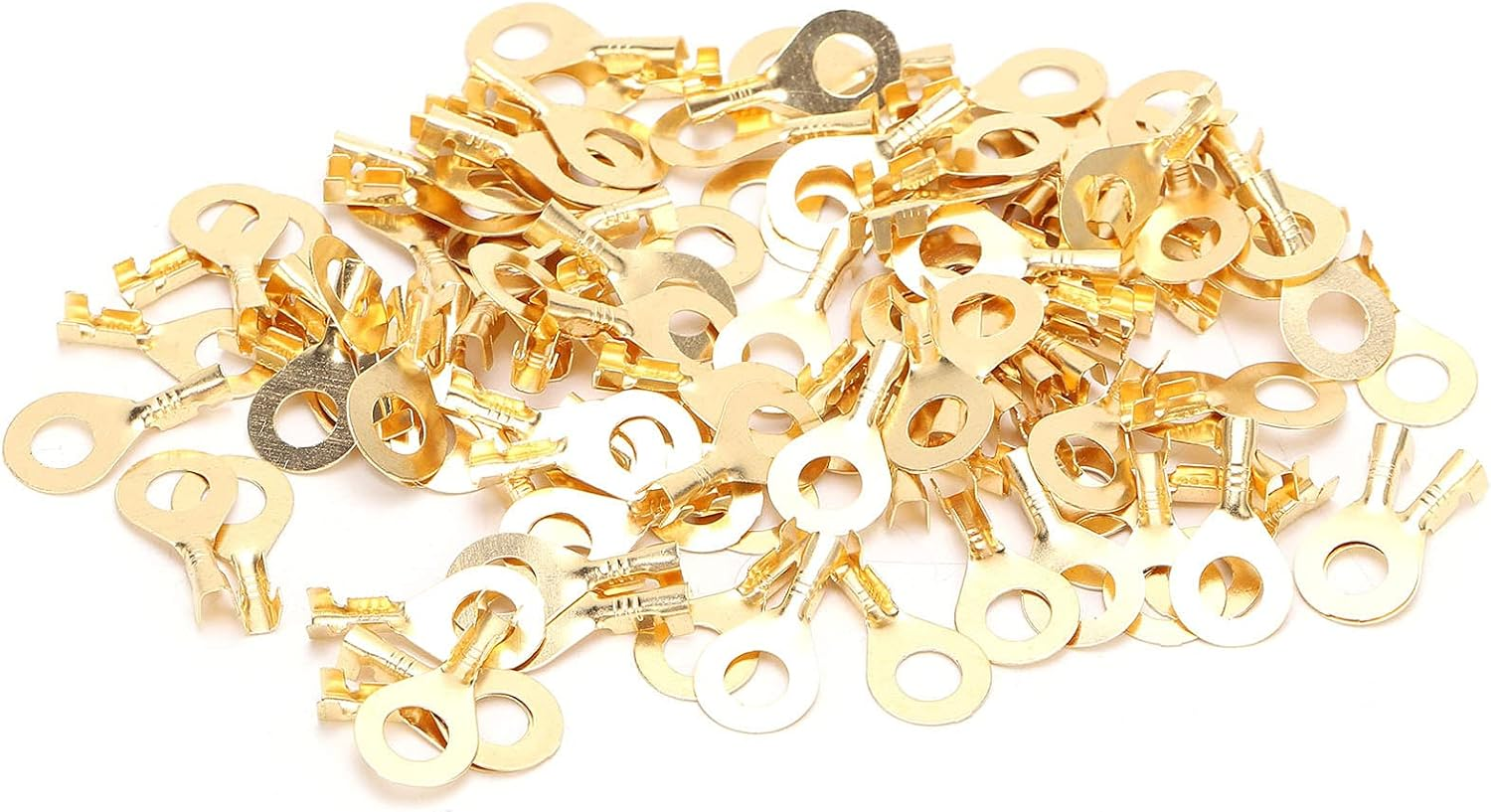 Brass Ring Cold Pressed Terminal, M6 Lug Ring Terminal Sealing Effect Cold Pressing Ring Terminal for Cable Connecting image number 6