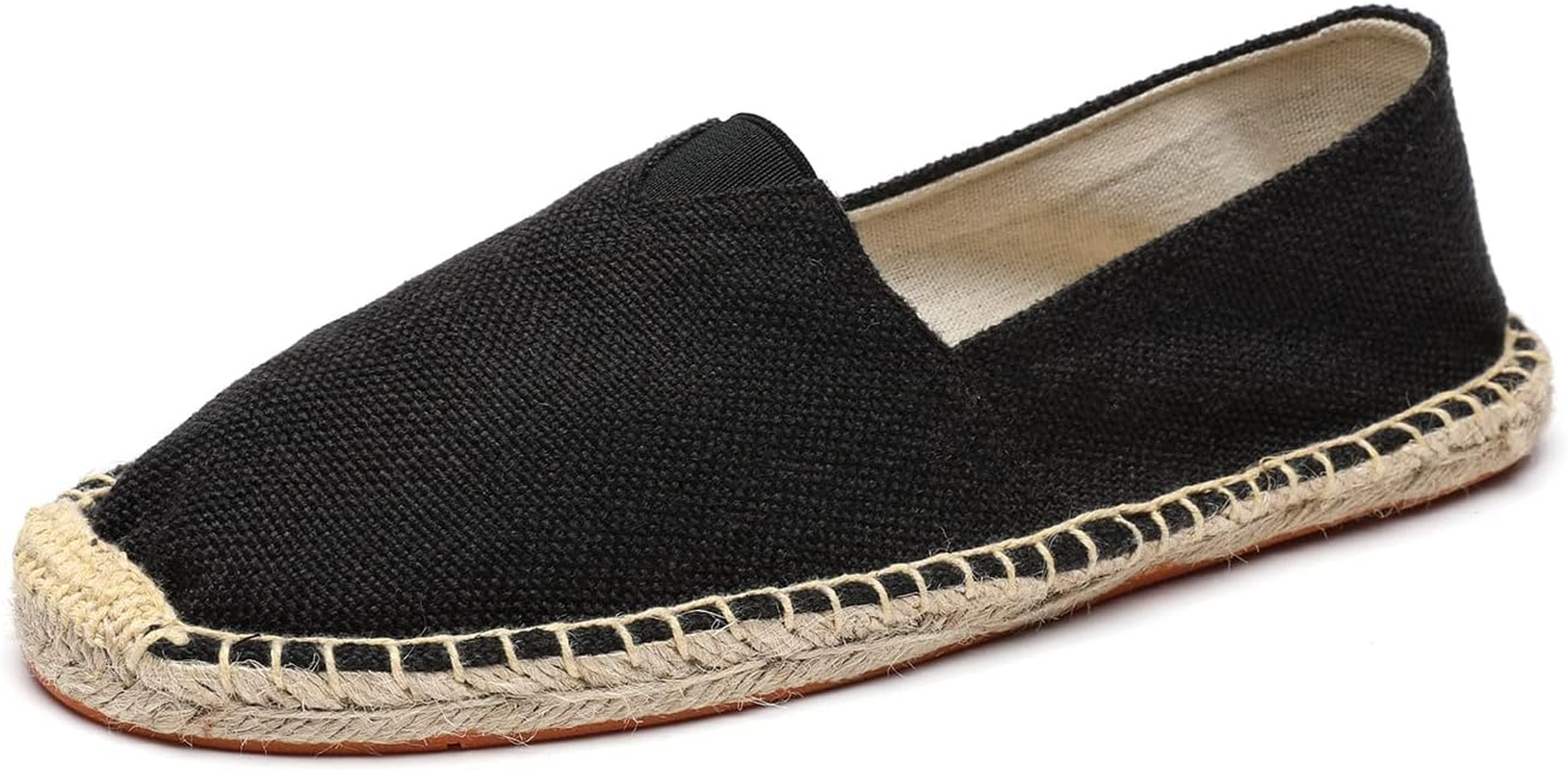 Mintzice Men'S Solid Comfortable Slip on Canvas Espadrilles Flat