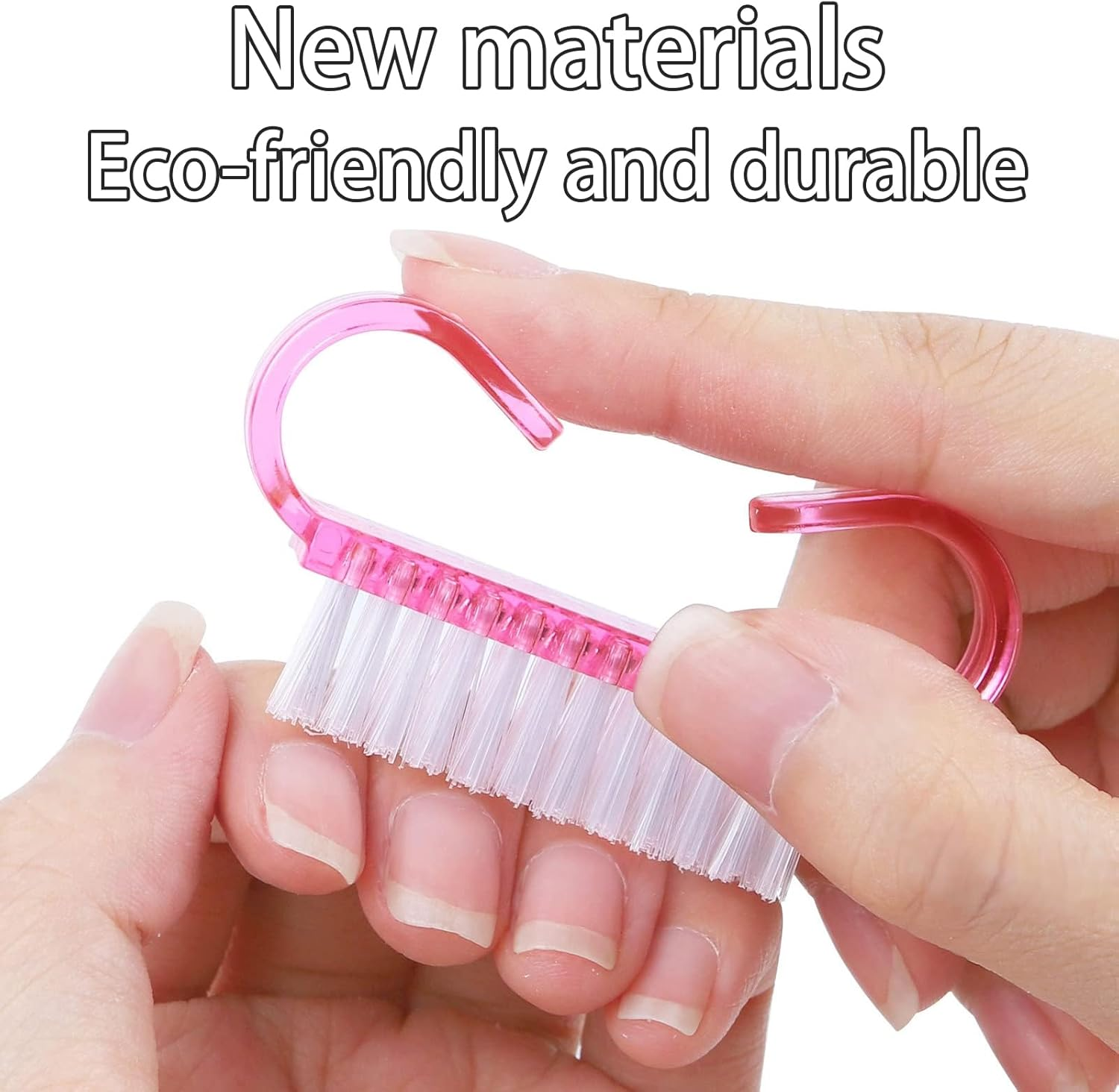 24 Pcs Nail Cleaning Brush with Handle Grip, Fingernail Scrub Cleaning Brushes Manicure Dust Brush Pedicure Scrubbing Tool for Toes and Nails, Home Garden Use image number 5