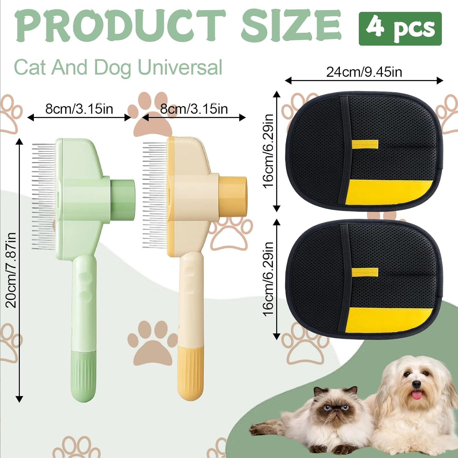 Fellmagnet Gloves, 4-In-1 Set for Pet Hair Removal, Cat Hair Remover with Self-Cleaning Fur Click Brush, Fur Magnet - the Bestseller for Efficient Pet Grooming, Ideal for Dogs and Cats image number 6