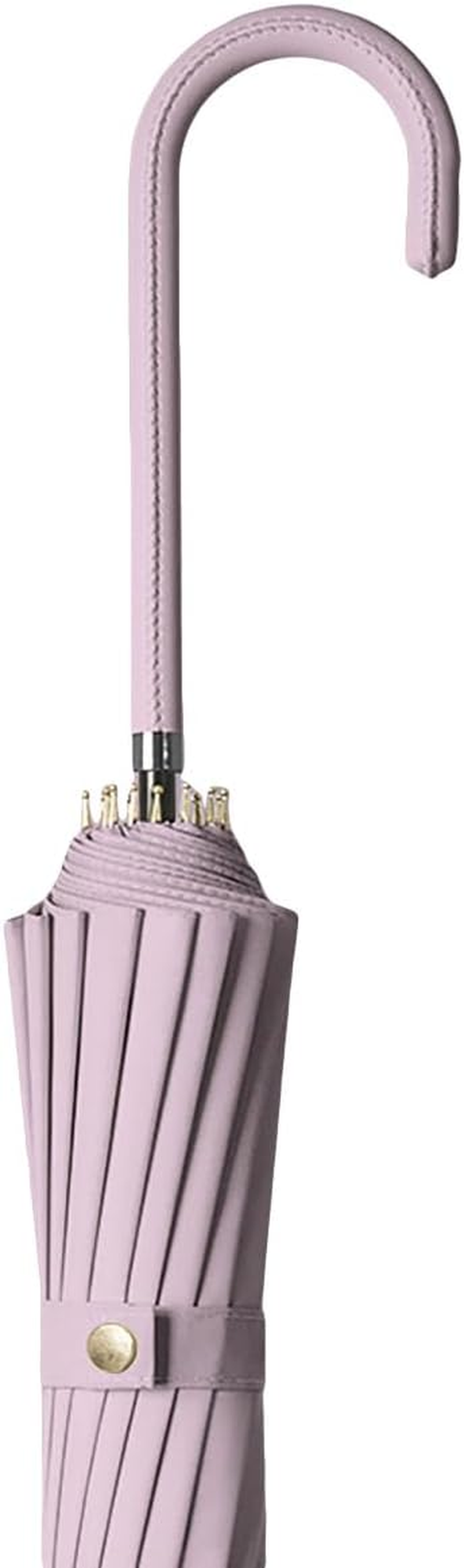 16-Rib Windproof Umbrella with Long Handle - Large UV Protection Sun and Rain Umbrella, Automatic Open, Waterproof Canopy, Stylish Design for Men and Women