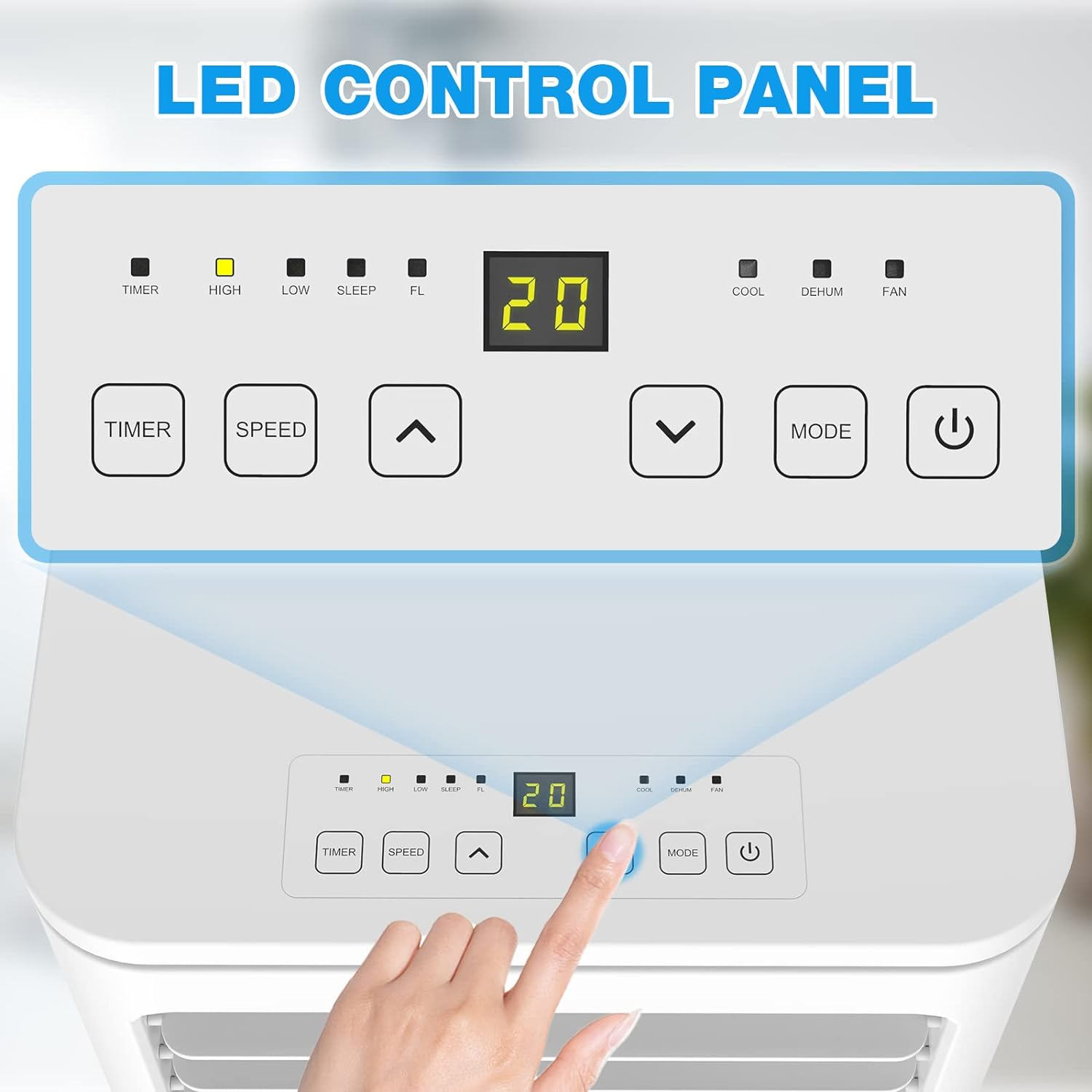 Advwin 9000BTU Portable Air Conditioner, 2.5Kw Portable AC Unit with Cooling, Dehumidifier & Fan, 4-In-1 Air Cooler W/Window Mount Kit for 20-25㎡ Rooms image number 6