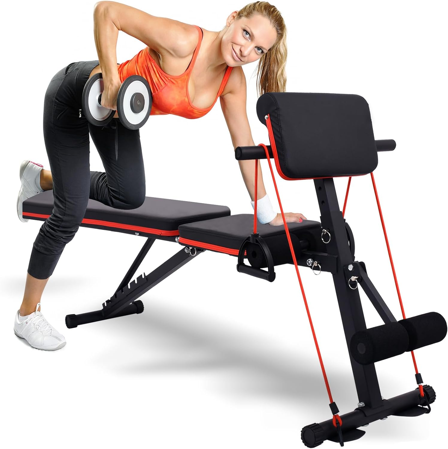 Weight Bench, Adjustable Bench for Whole Body Fitness, Multi-Use Workout Bench for Home Gym Strength Training image number 2
