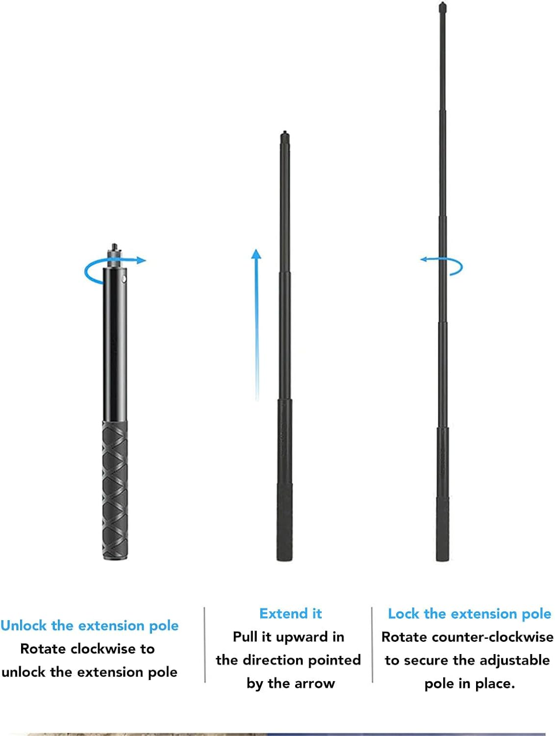 Invisible Selfie Stick for Insta360 X4, X3, ONE X2, ONE X, ONE RS Action Cameras, Extendable 28Cm to 120Cm, with Time Handle Tripod image number 1