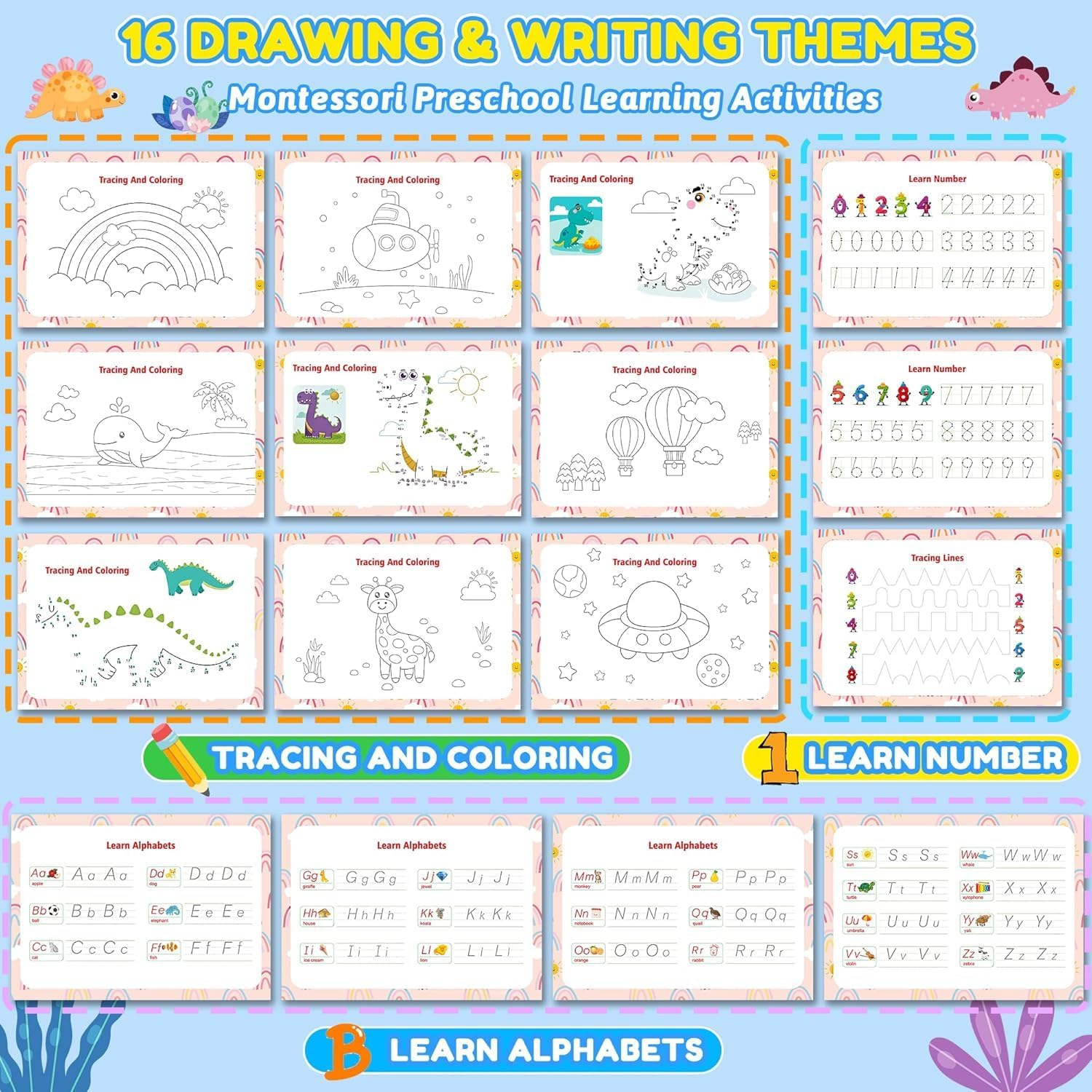 Montessori Preschool Busy Book for Toddlers Ages 3 and up - Preassembled - Preschool Learning Activities Homeschool Montessori Toys - Gifts for 3 Year Old Boys - 4 Year Old Girl Birthday Gifts image number 4