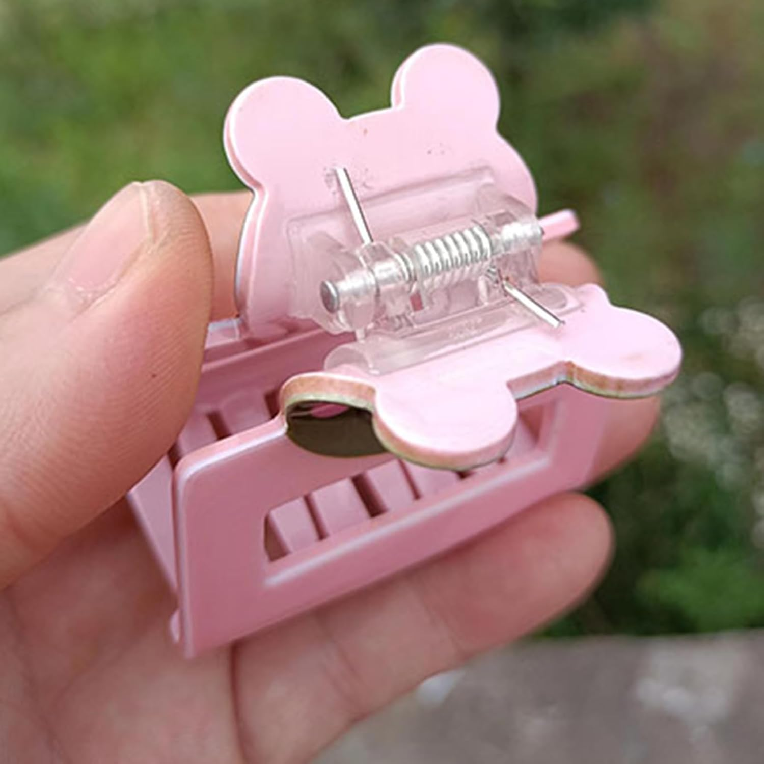 NICENEEDED 8 PCS Hair Claw Clip Spring Replacement, Clip Spring with Central Axle Rod, Hairpin Squre Rectangle Butterfly Jaw Clamp Repair Parts for Large Medium Claw Clips