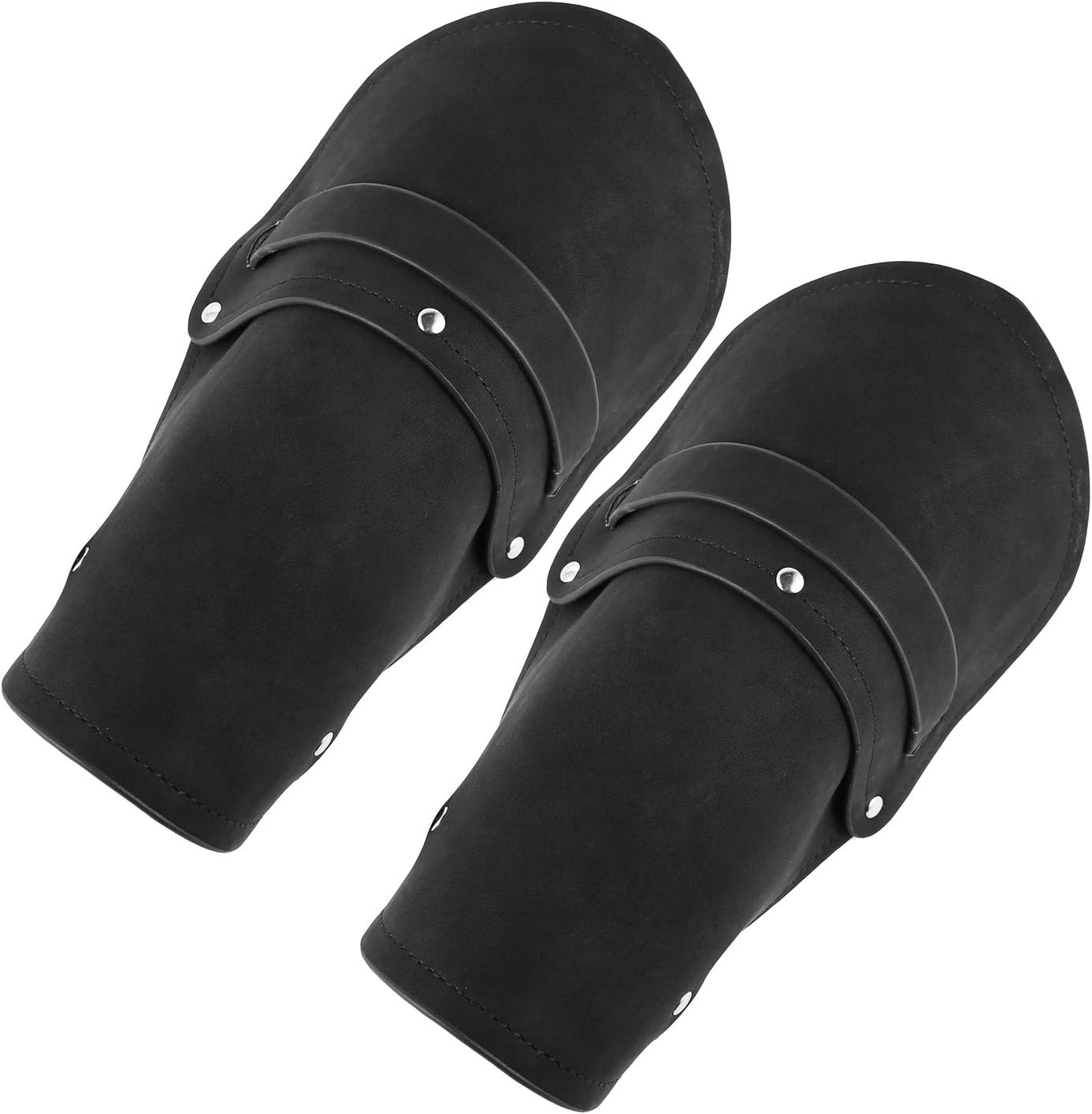 HZMAN Leather Gauntlet Wristband Medieval Bracers Wrist Band Wide Bracer Arm Armor Cuff, 2 Pcs