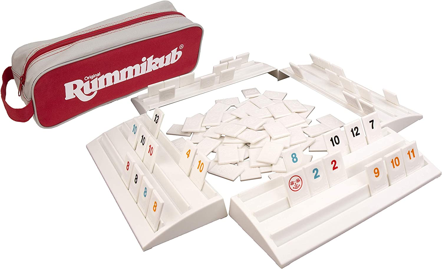 Pressman Amazon Exclusive Rummikub - the Complete Original Game with Full-Size Racks and Tiles in a Durable Canvas Storage Travel Case By image number 2