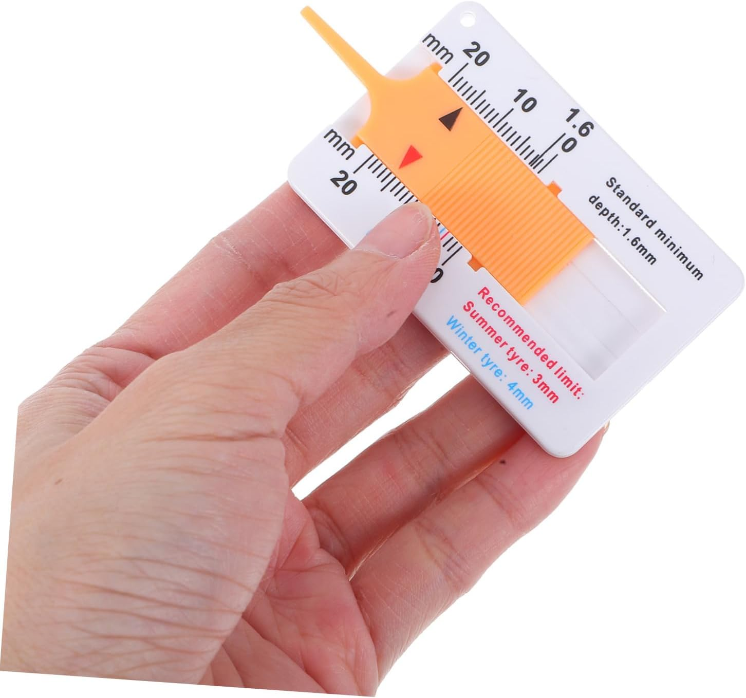 YOSADIER Tire Tread Depth Gauge Meter Plastic Tread Gauge Tool for Car Truck Automotive Measurement image number 4