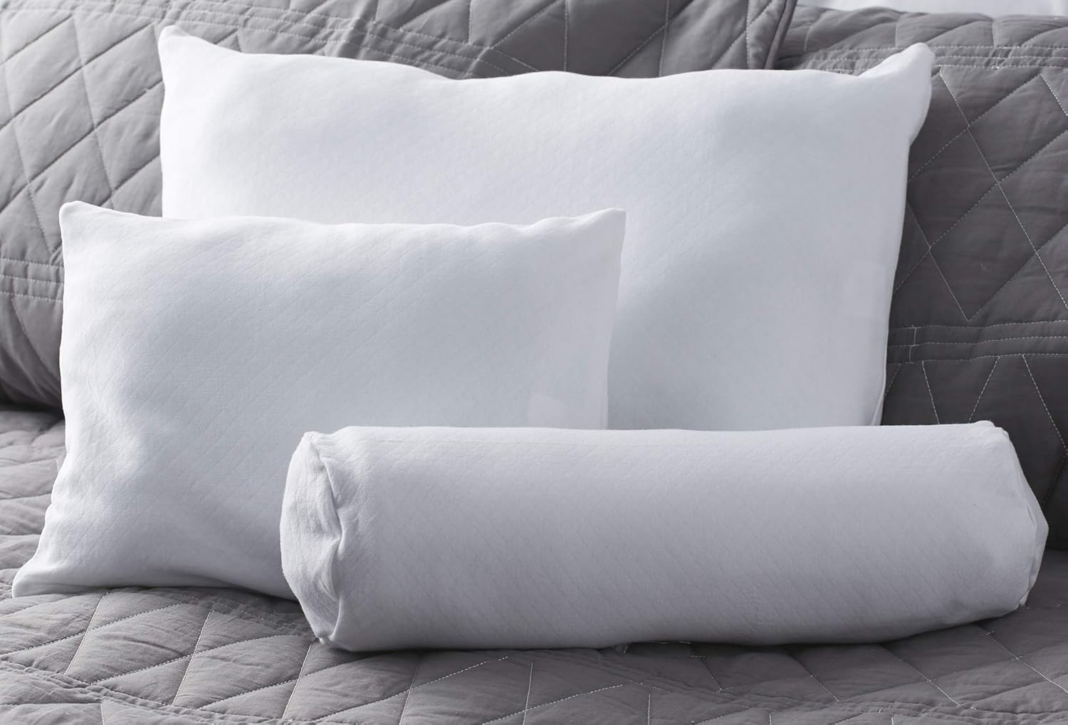 Bucky Millet Filled, Bed Pillow and Pillow Cover, White, Bolster Cover (6.5 X 16), Bolster Pillow Case image number 3