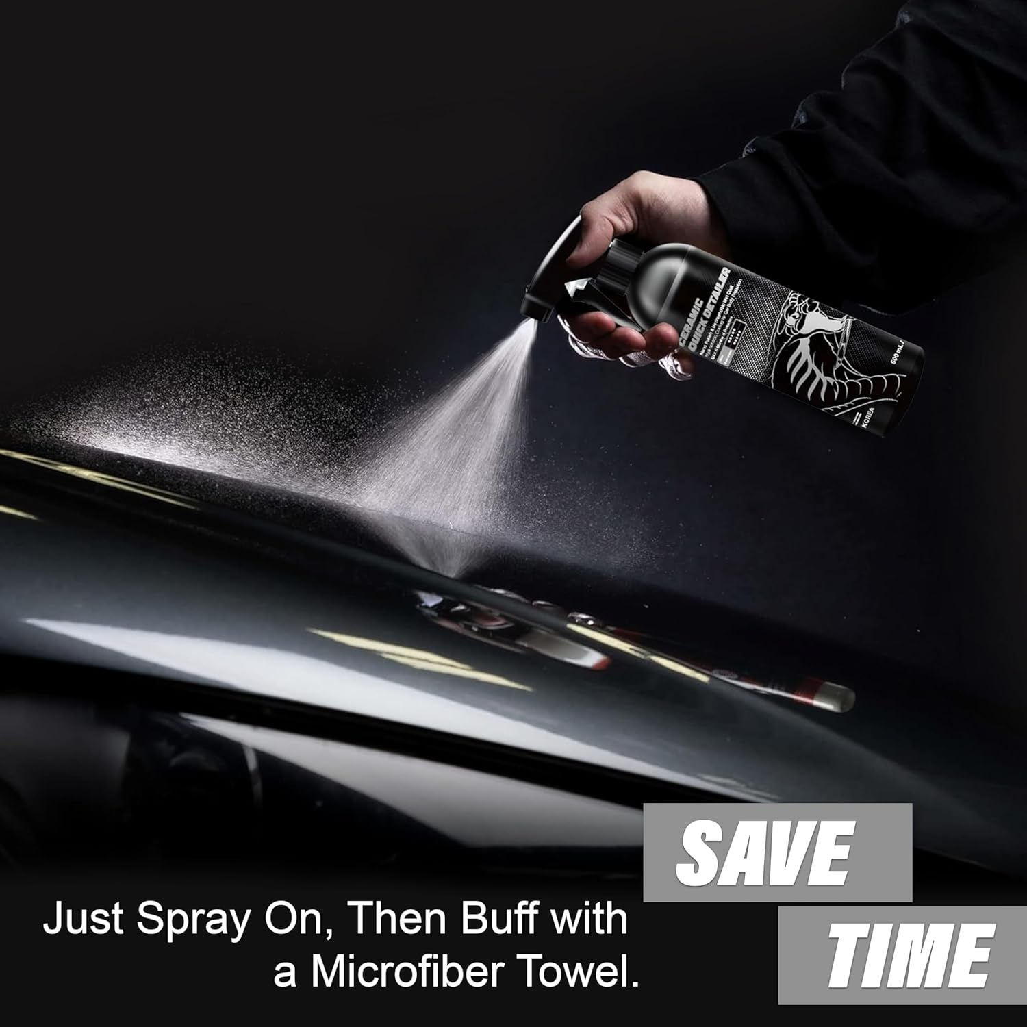 Cobra WRAP TOOLS Ceramic Quick Detailer - Hydrophobic Coating for Superior Car Body Protection - Long-Lasting Shine & Water Repellency - Easy Application & Streak-Free Finish | 500Ml