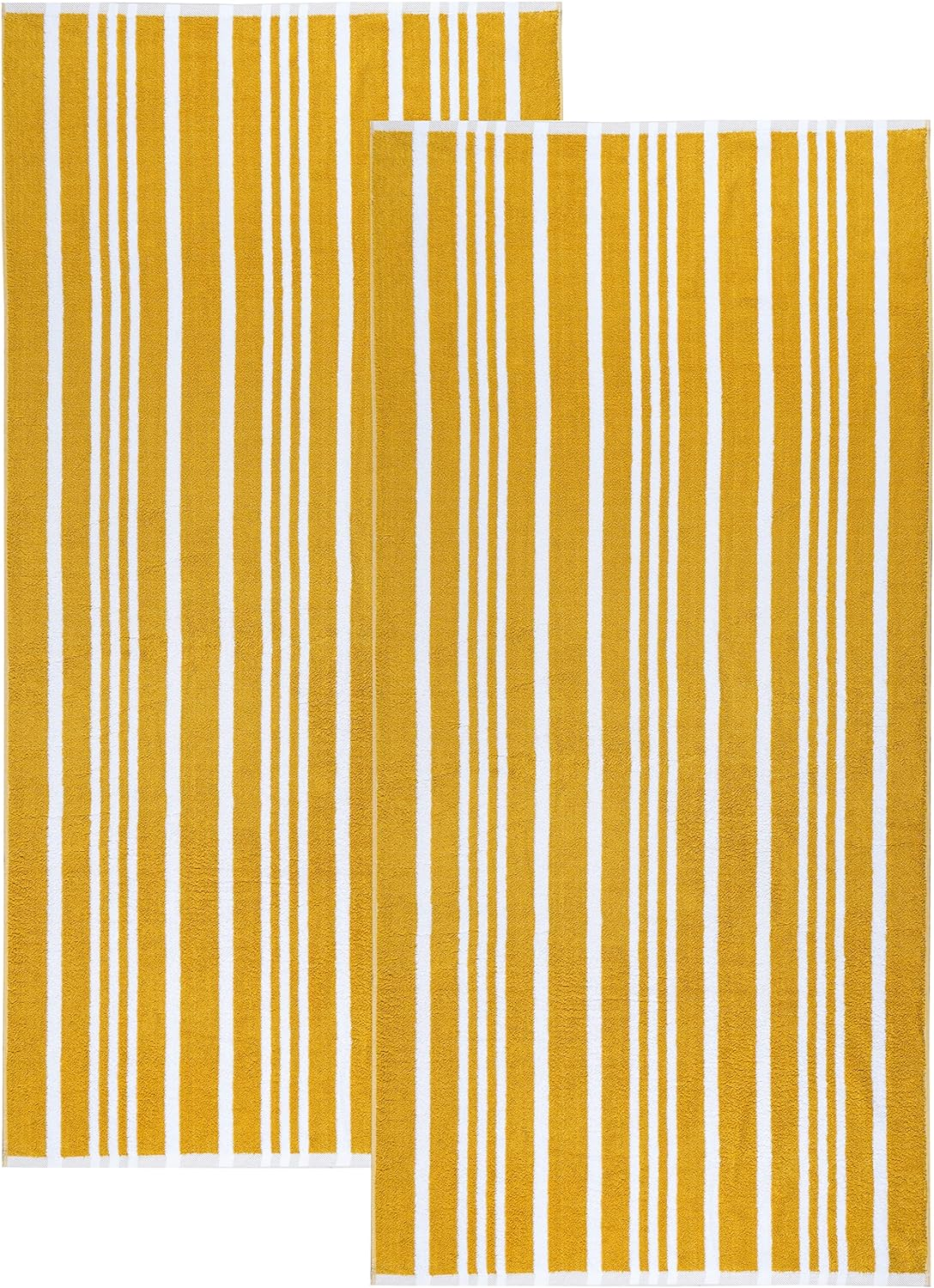 Trends Alley Amalfi Beach Towels (Pack of Two) | 100% Cotton Beach Towels (75X157 Cm) | Sand-Free & Quick to Dry | Cabana Striped Bath Towels Set for the Beach, Pool, Travel & Spa