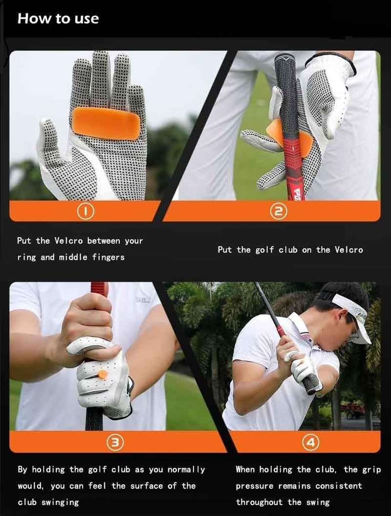 Golf Training Grip Aid, Golf Swing Trainer Tool Posture, Golf Club Swing Grip Pad for Outdoor/Indoor Golf Grip Practice image number 4