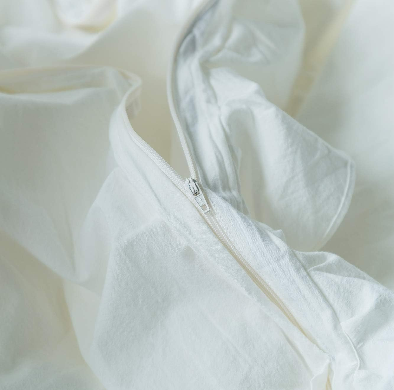 SUSYBAO Vintage Ruffled Duvet Cover King 100% Washed Cotton Cute Lace Duvet Cover 3 Pcs Set 1 Farmhouse Shabby Chic Duvet Cover with Zipper Ties 2 Pillow Shams Soft White Ruffle Bedding Set Comfy