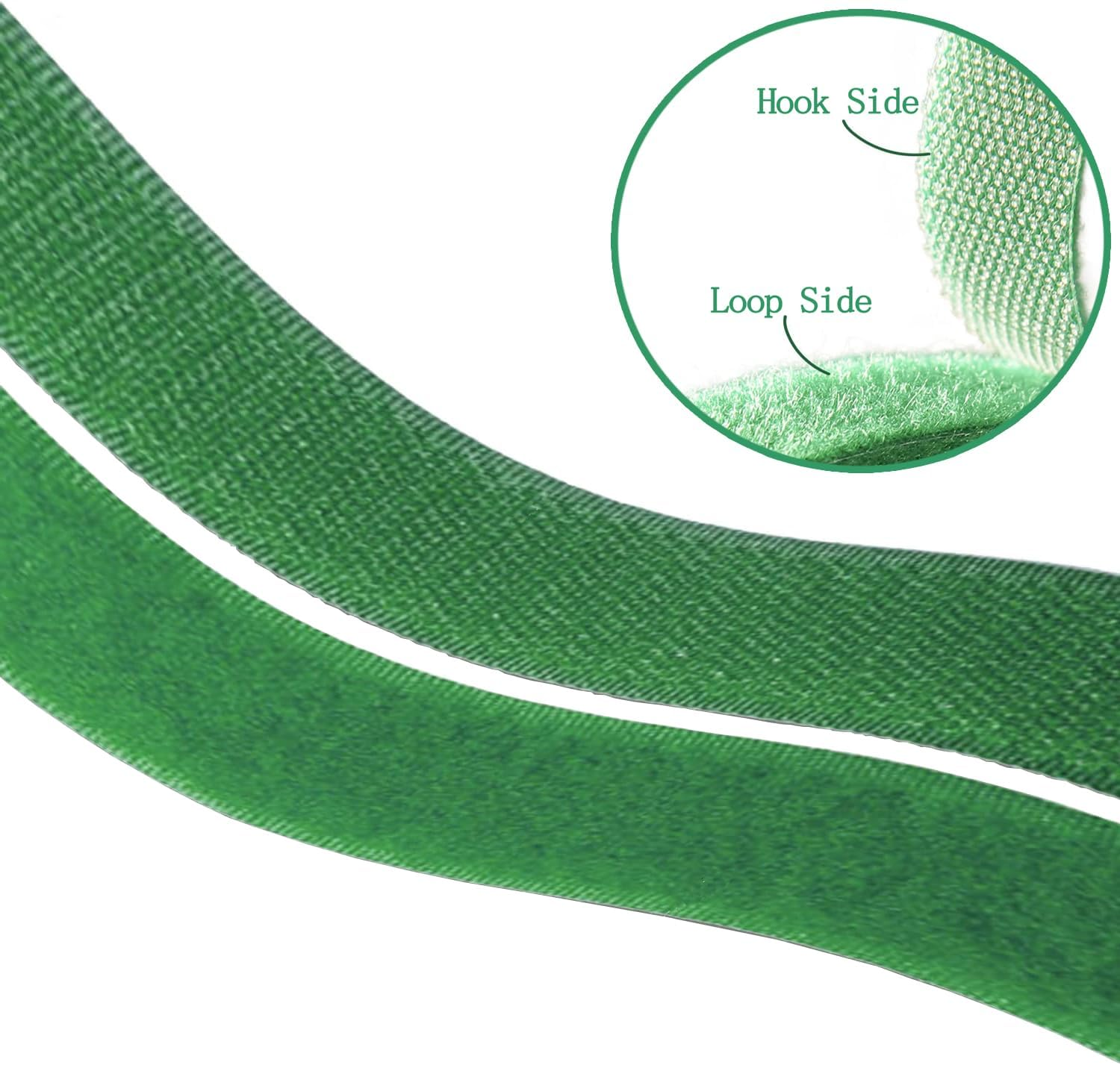 80 Feet Garden Tie Tape, Betterjonny 1.2Cm Reusable Plant Ties for Climbing Plants Green Nylon Adjustable Plant Support for Flowers, Tomato, Vines, Tree image number 5